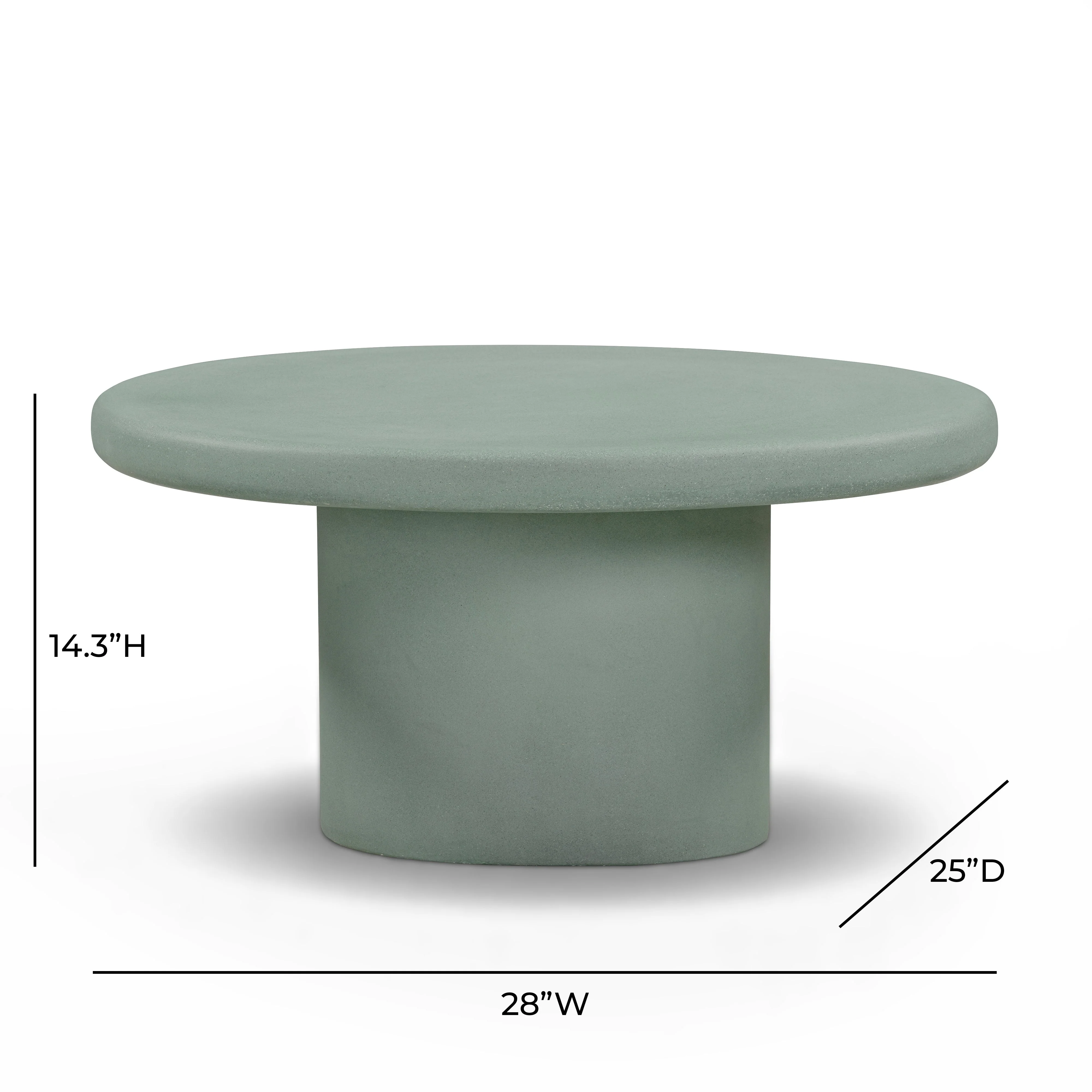 Jade Concrete Indoor/Outdoor Coffee Table (28"-34") - Image 6