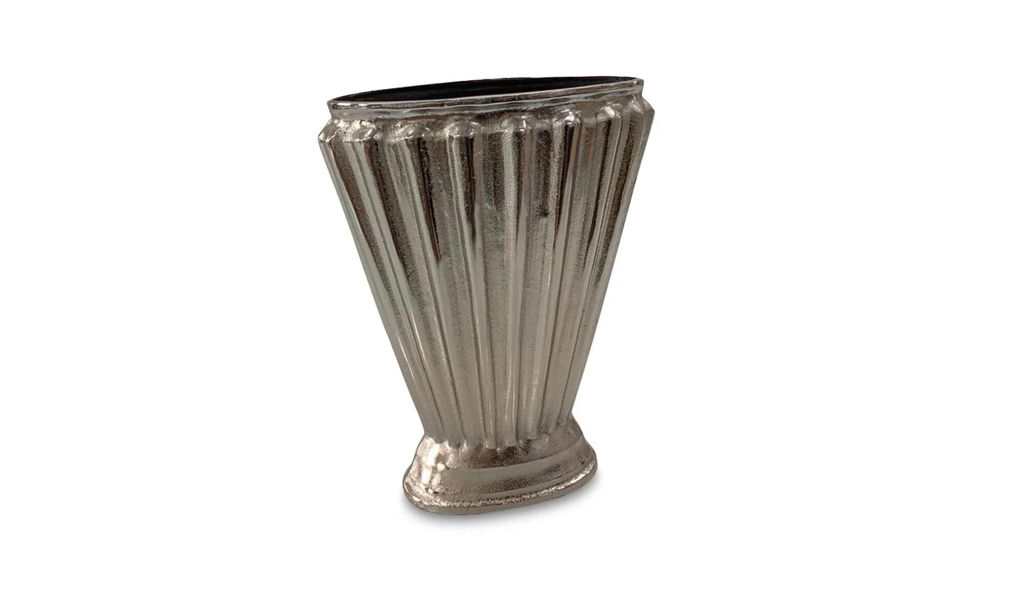 Jade Vase Aged Pewter Cast Aluminum - Image 4