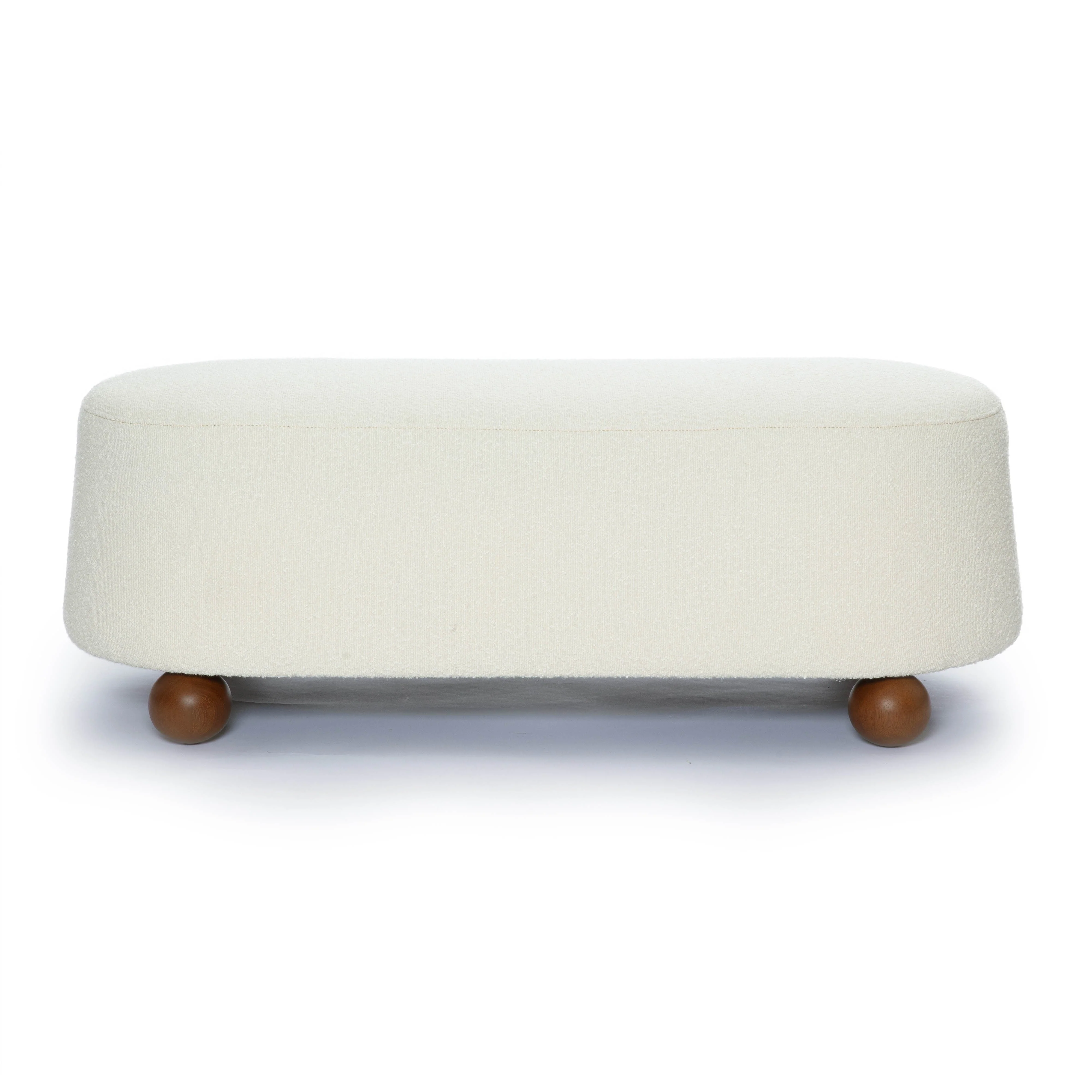 Jaine Boucle Large Ottoman - Image 3