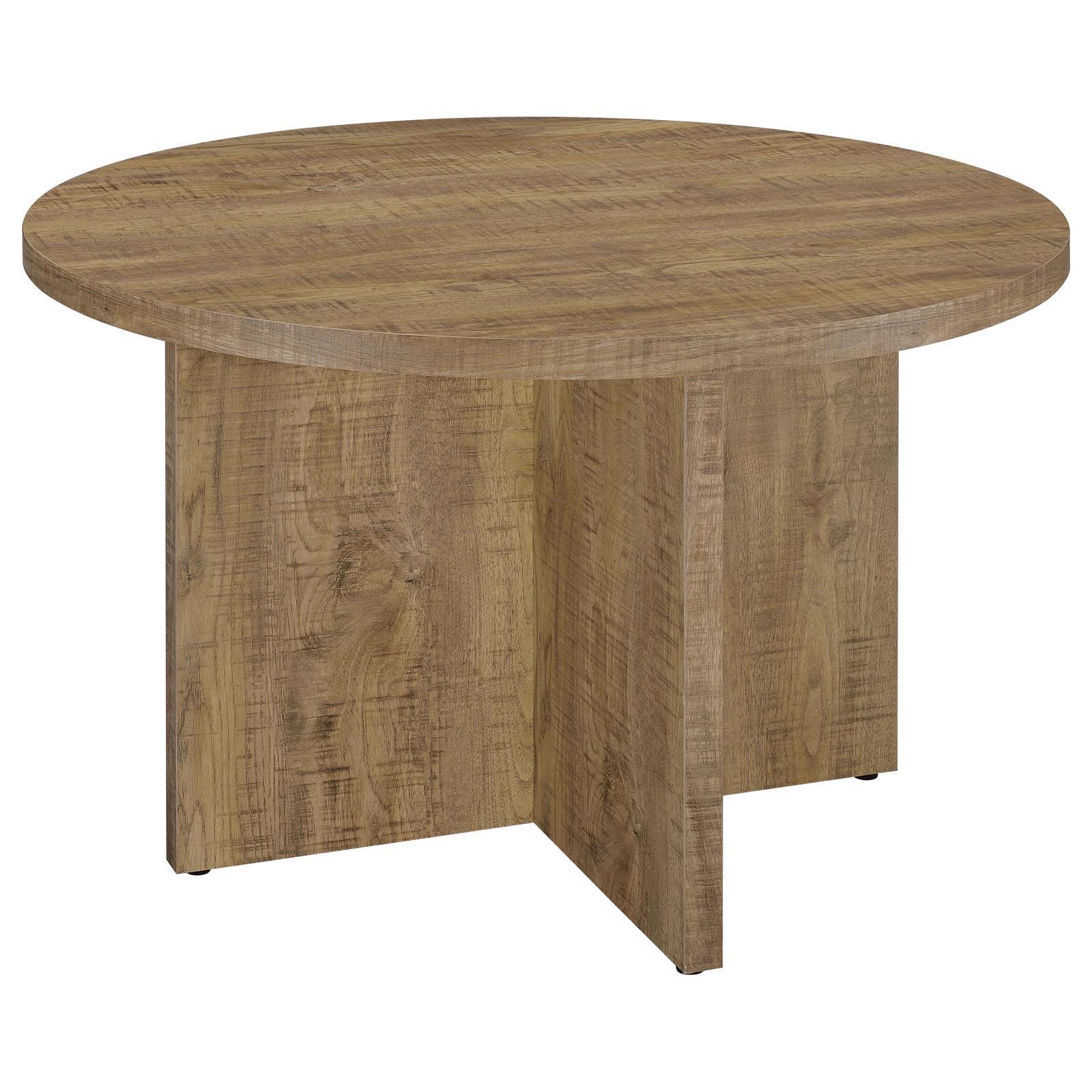 Jamestown Mango Brown Round Engineered Wood Dining Table with Decorative Laminate - Image 2