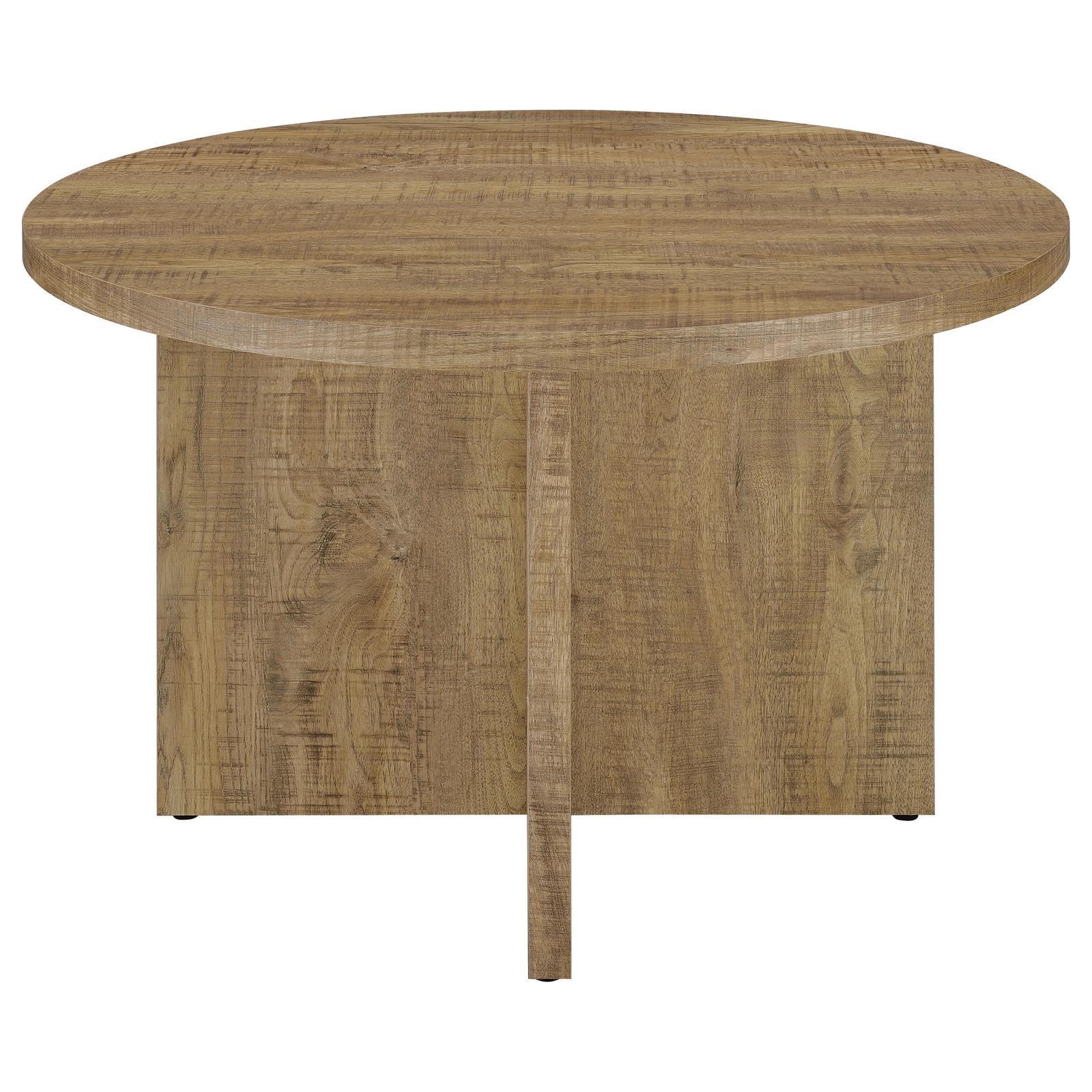 Jamestown Mango Brown Round Engineered Wood Dining Table with Decorative Laminate - Image 3