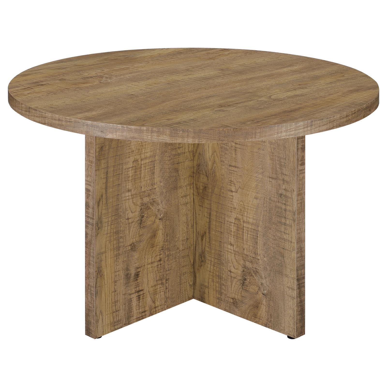Jamestown Mango Brown Round Engineered Wood Dining Table with Decorative Laminate - Image 5