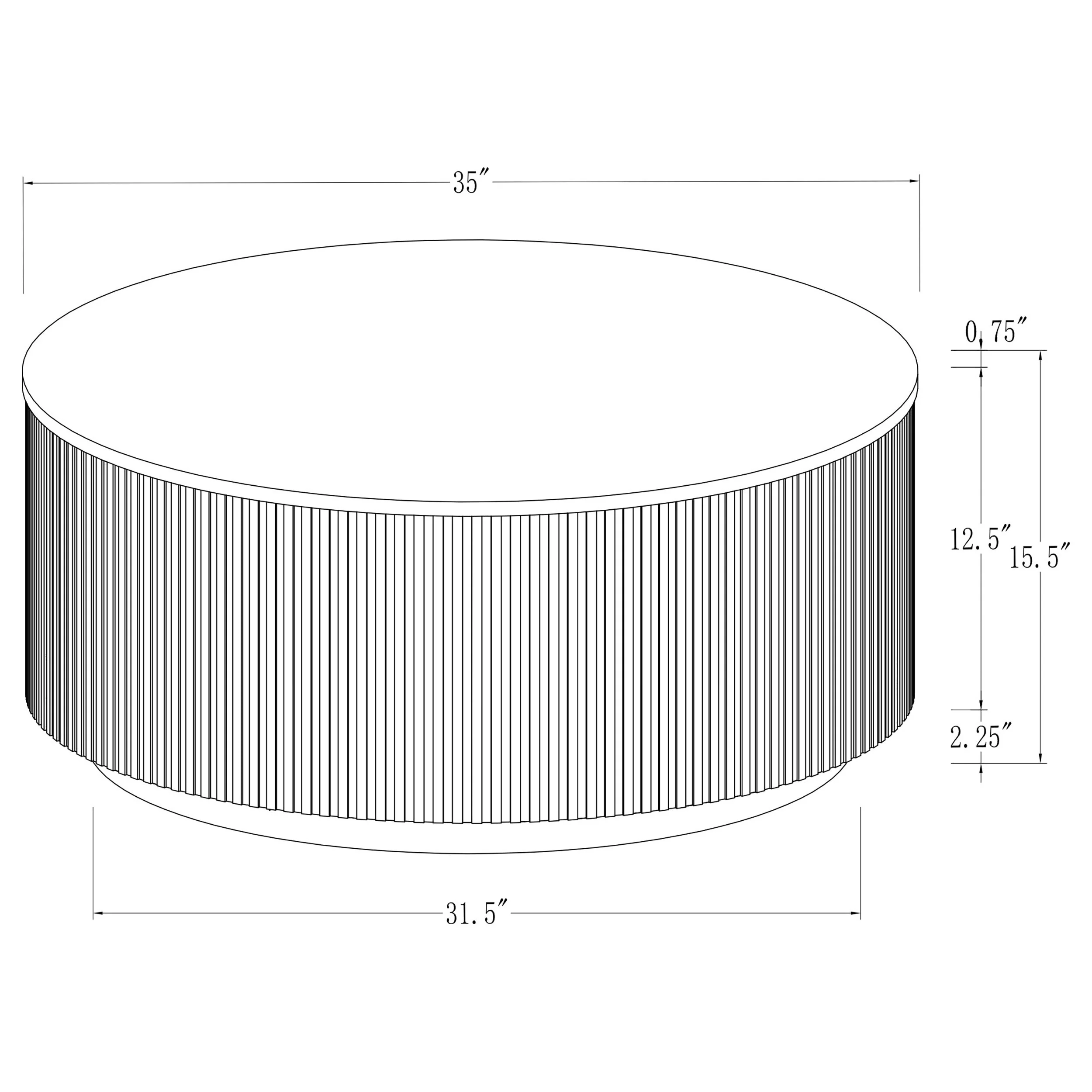 Jason Greige Round White Marble Top Coffee Table - Image 6