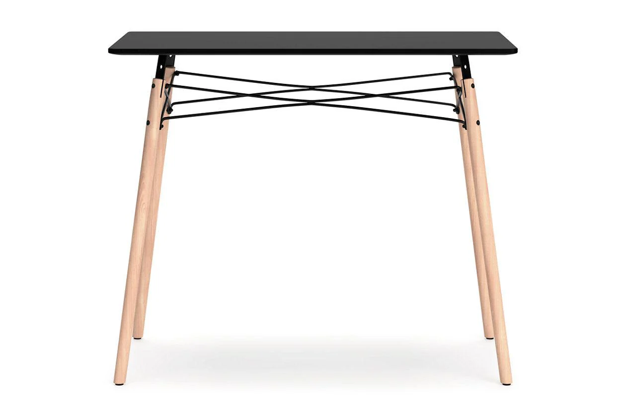 Jaspeni Black/Natural Home Office Desk - Image 2