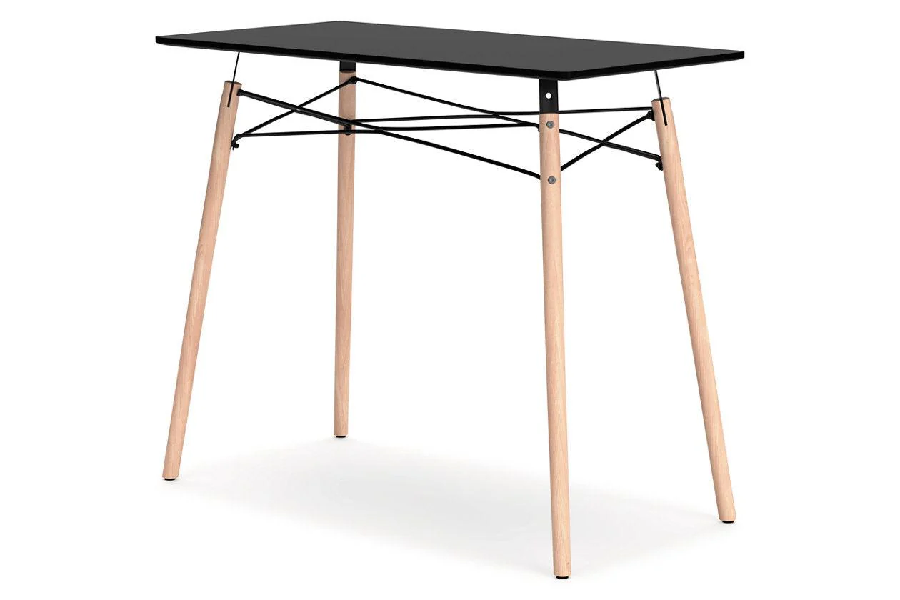 Jaspeni Black/Natural Home Office Desk - Image 3