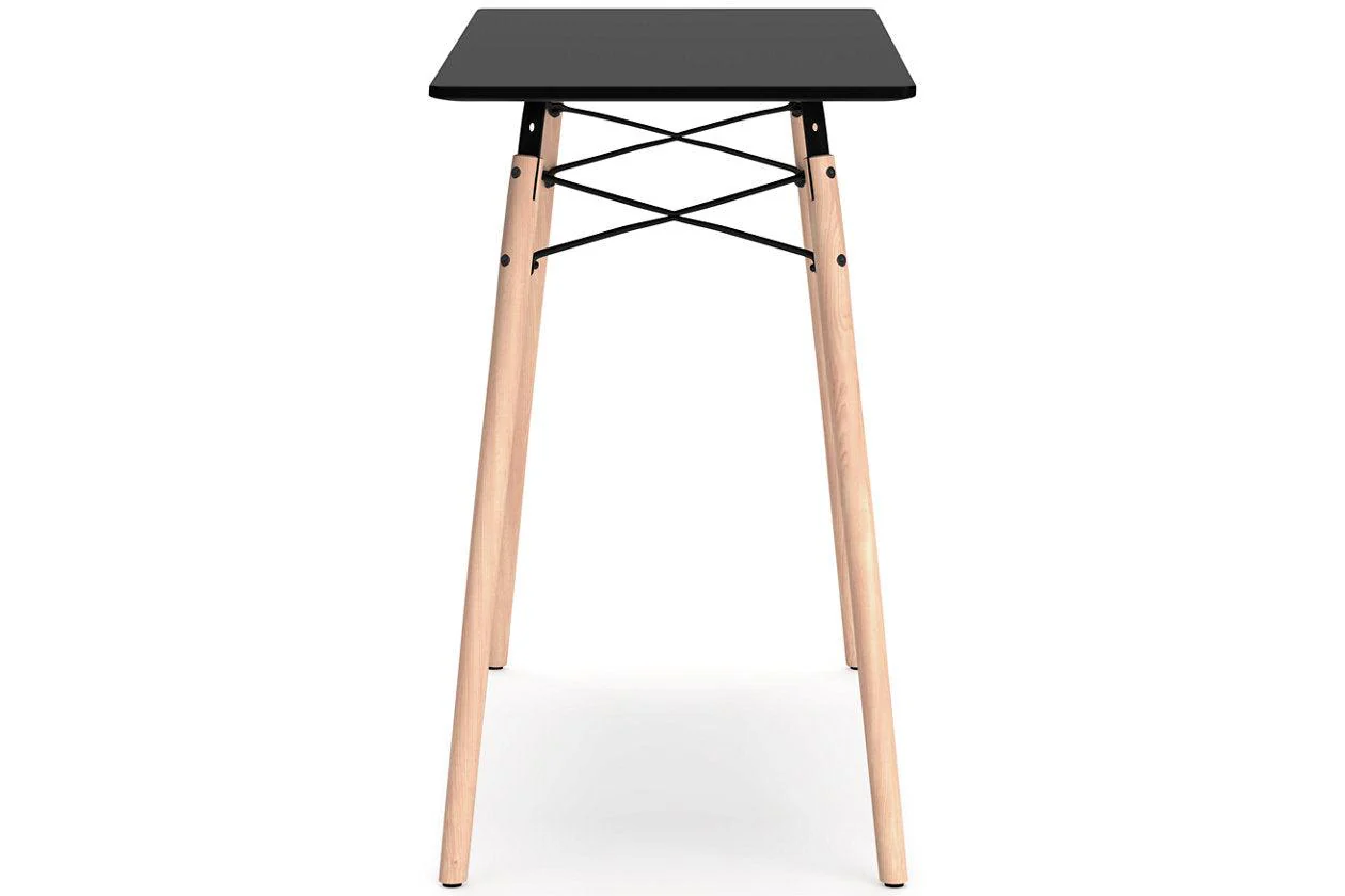Jaspeni Black/Natural Home Office Desk - Image 4