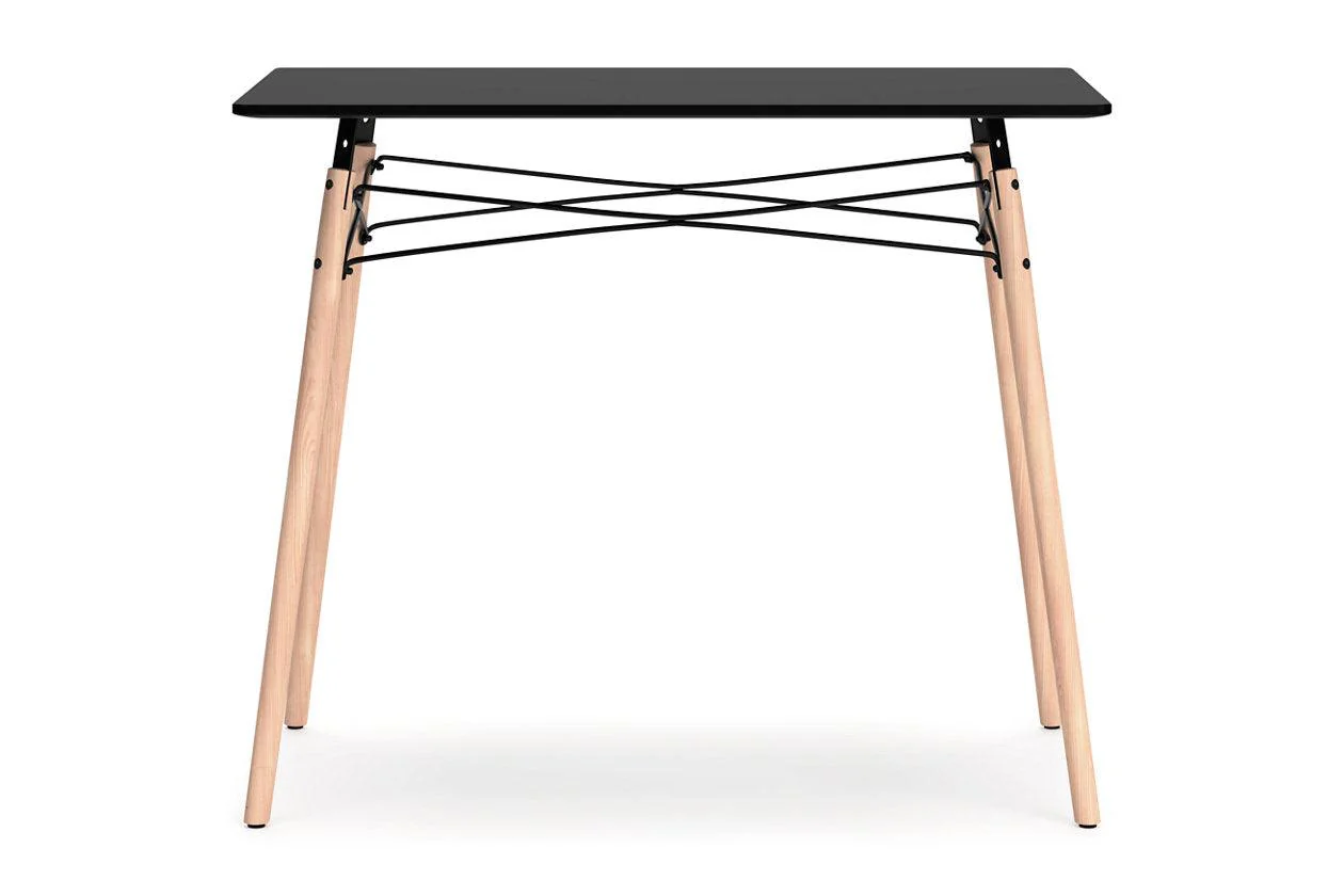 Jaspeni Black/Natural Home Office Desk - Image 5