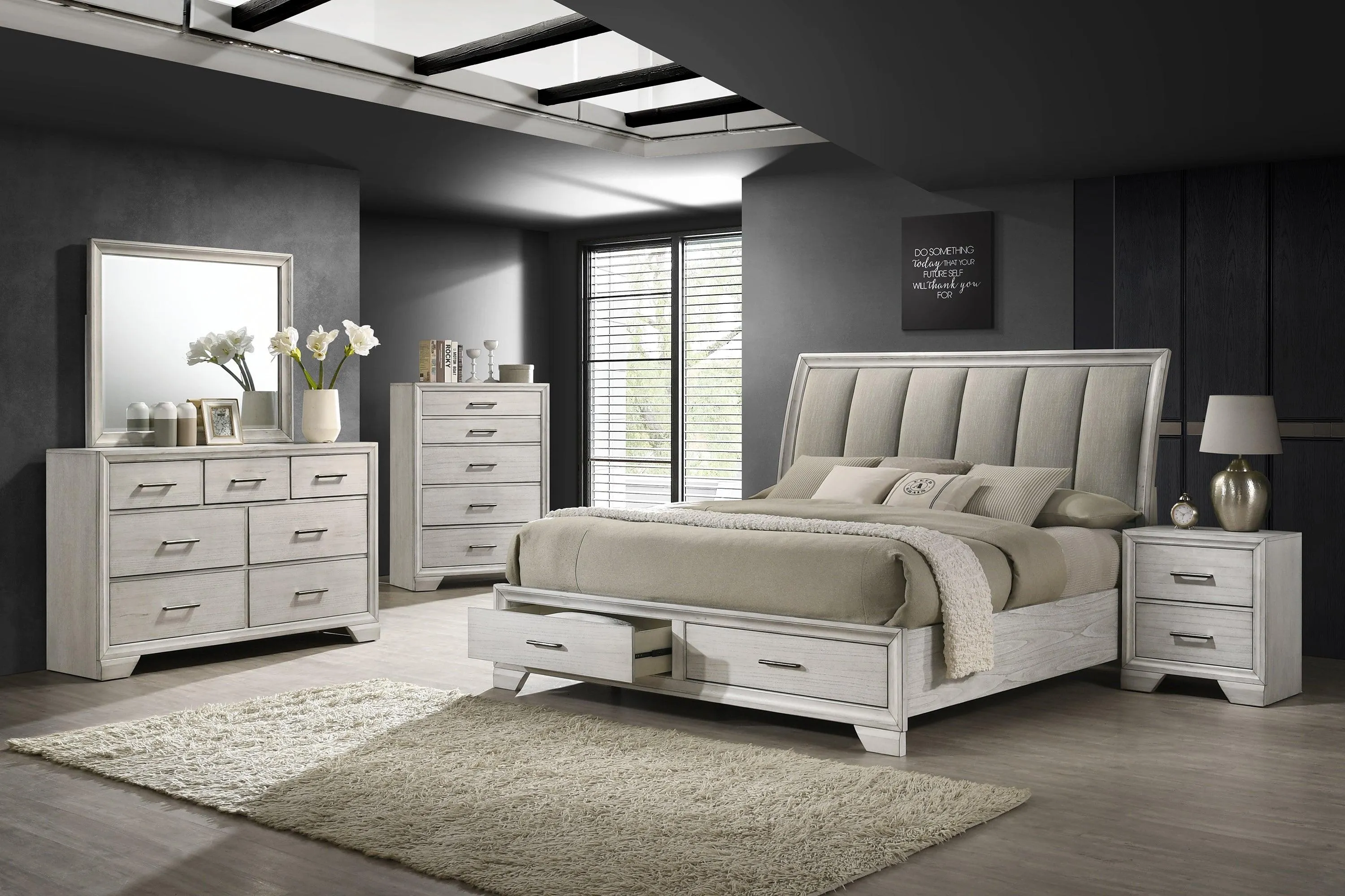 Jaymes White Mist Nightstand - Image 2