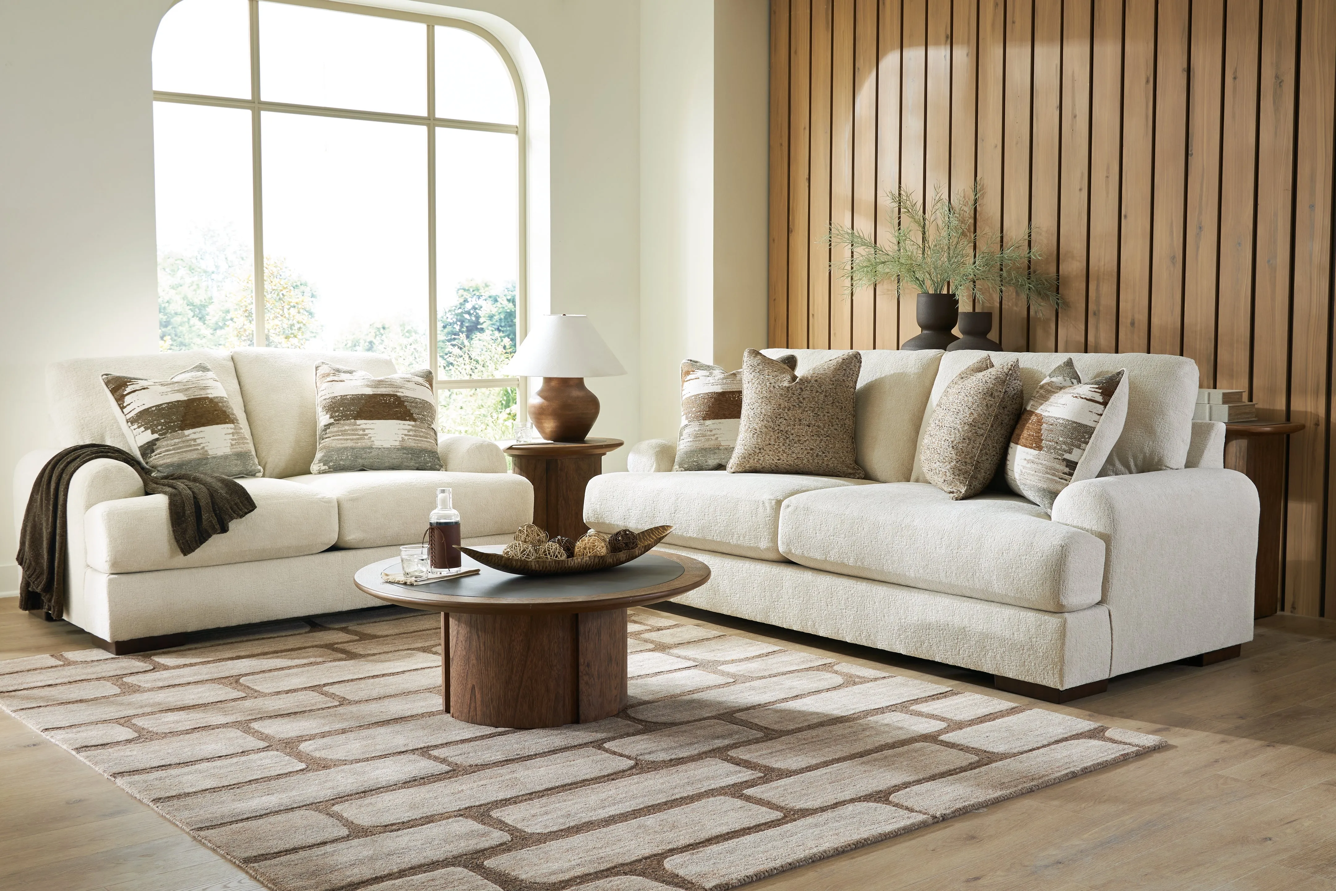 Jayne Park Sand Sofa and Loveseat - Image 3