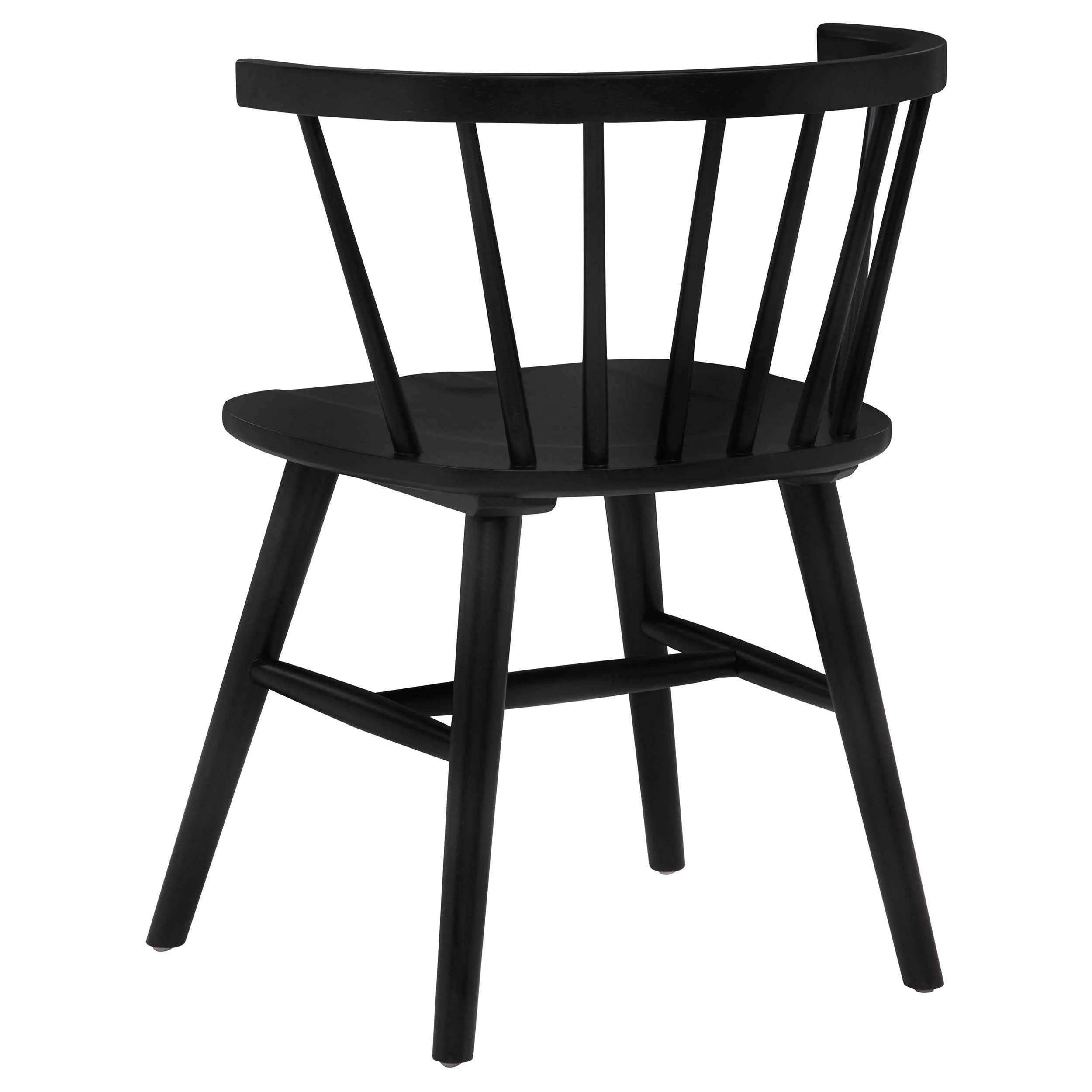 Jeffries Black Windsor Wood Dining Side Chair (Set of 2) - Image 7