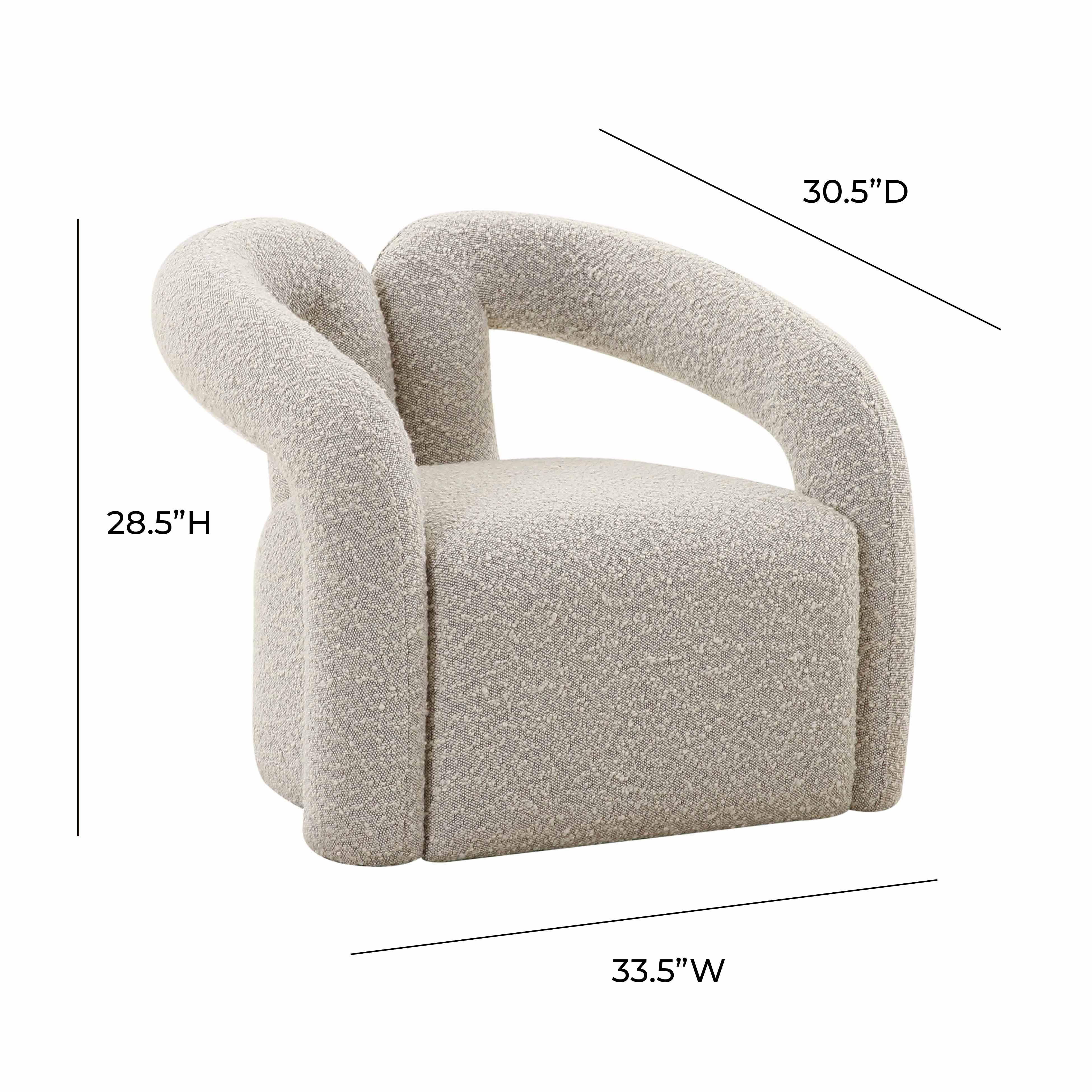 Jenn Speckled Boucle Accent Chair - Image 5