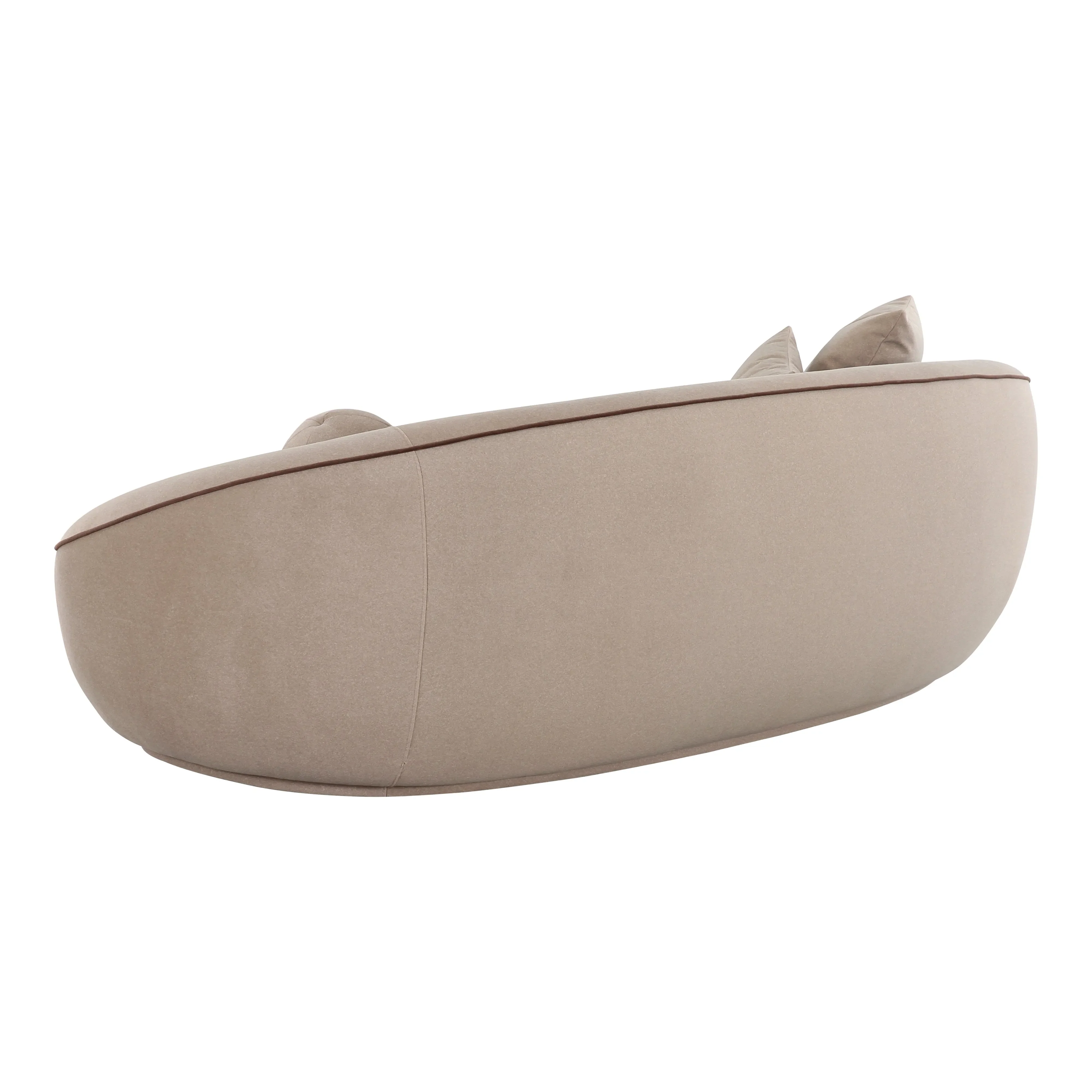 Jenny 98.5" Taupe Faux Mohair Sofa - Image 3