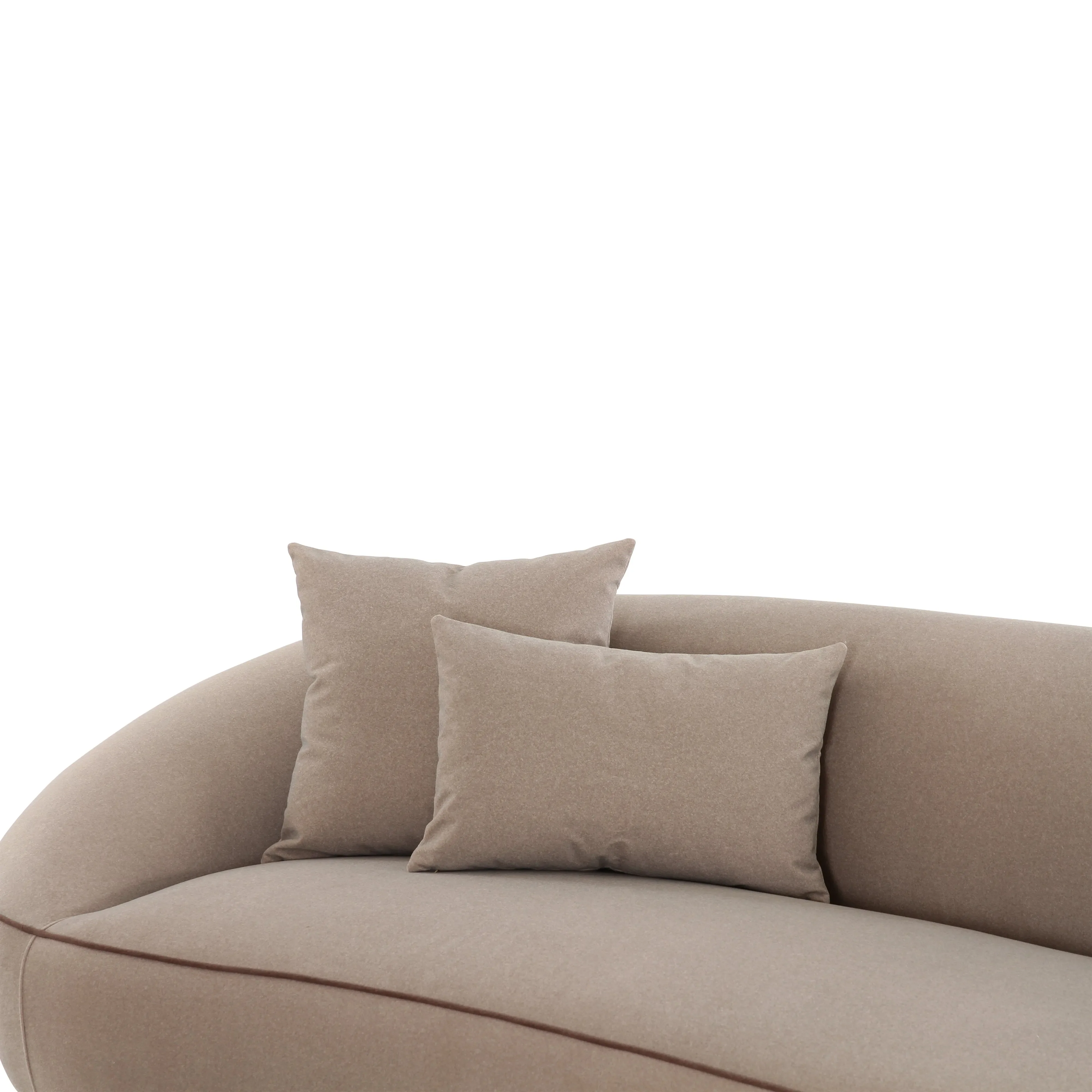 Jenny 98.5" Taupe Faux Mohair Sofa - Image 4