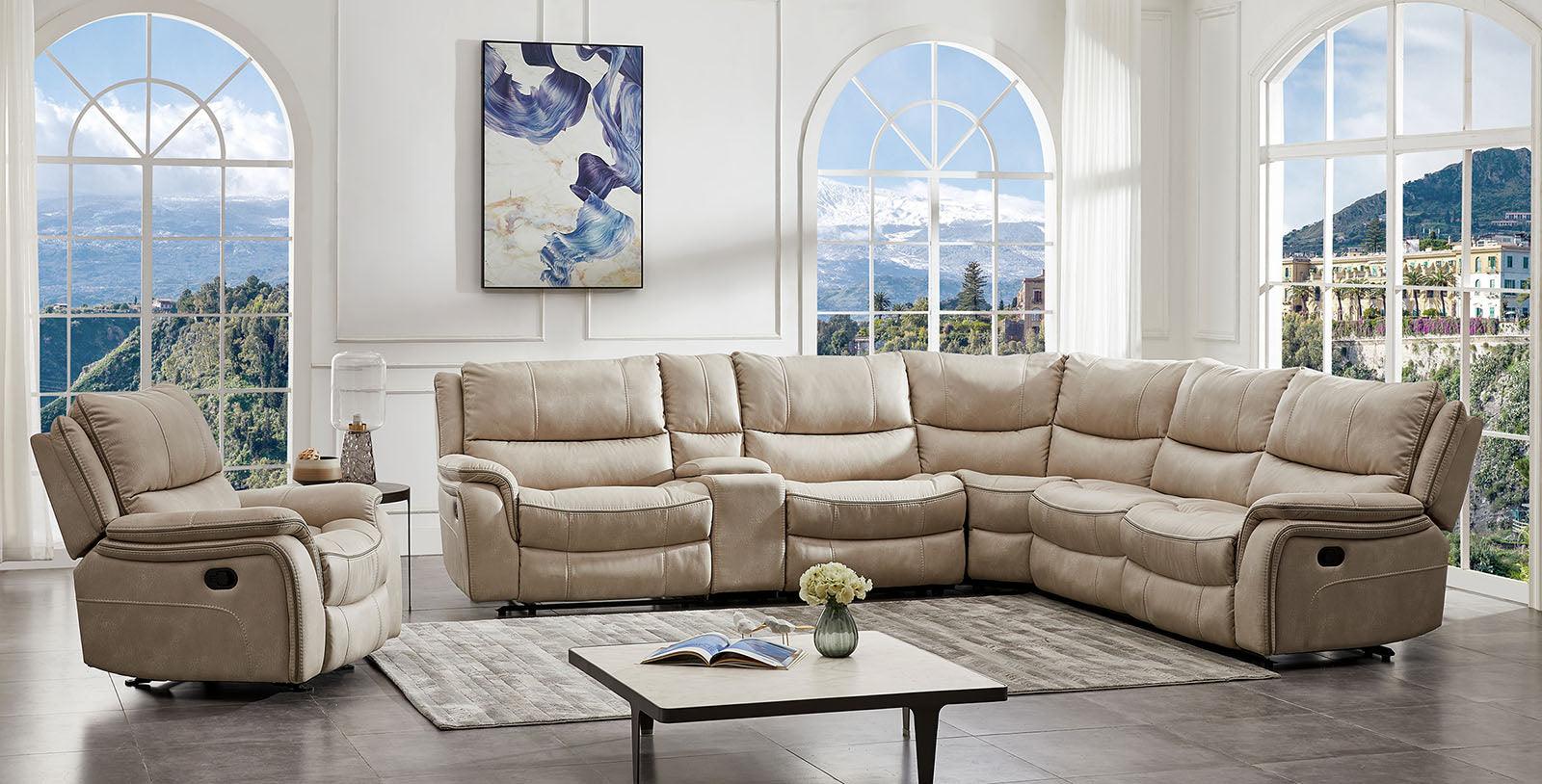 Jerominus Beige Sectional - Image 2