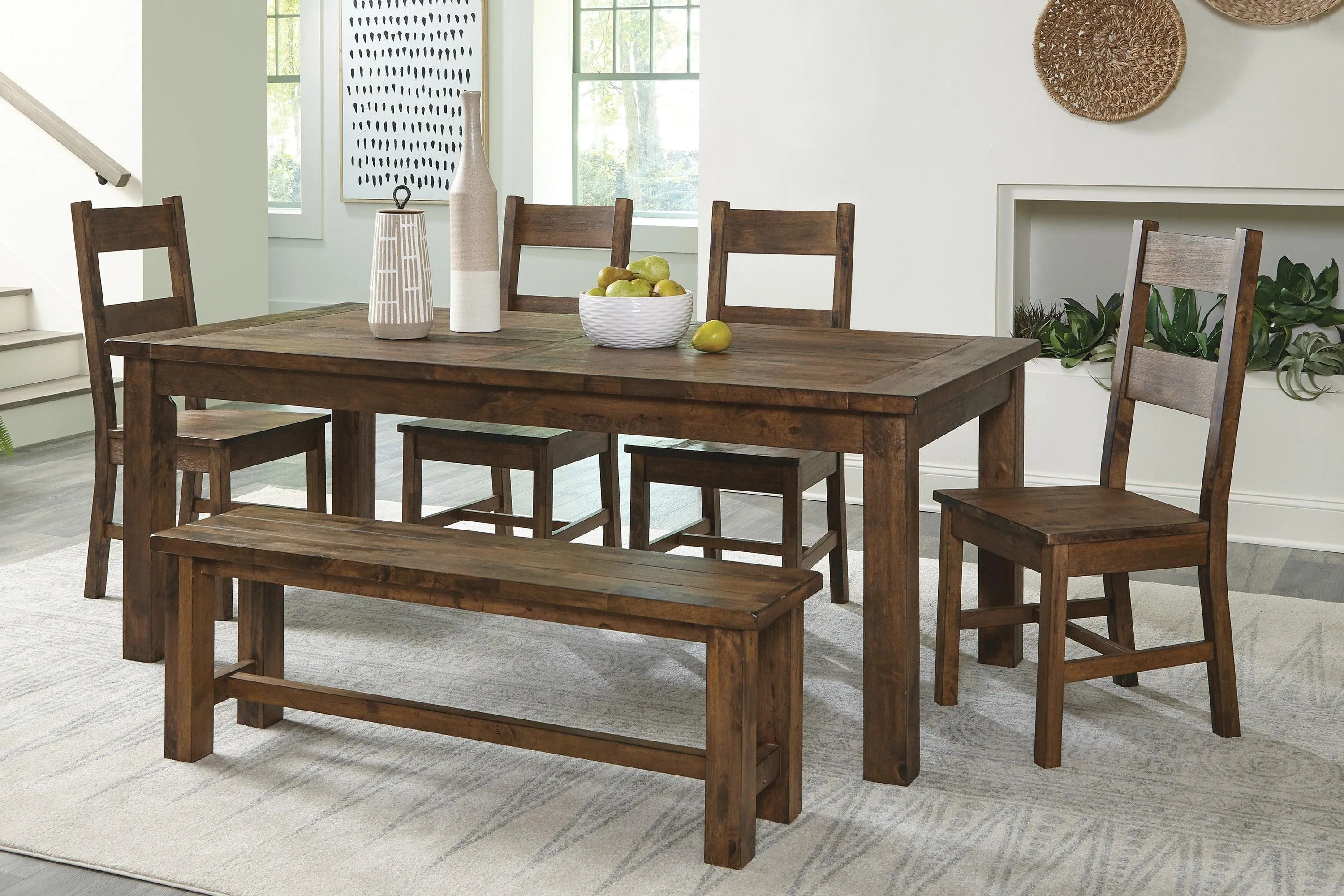 Jerrick Burnished Brown Dining Table - Image 2