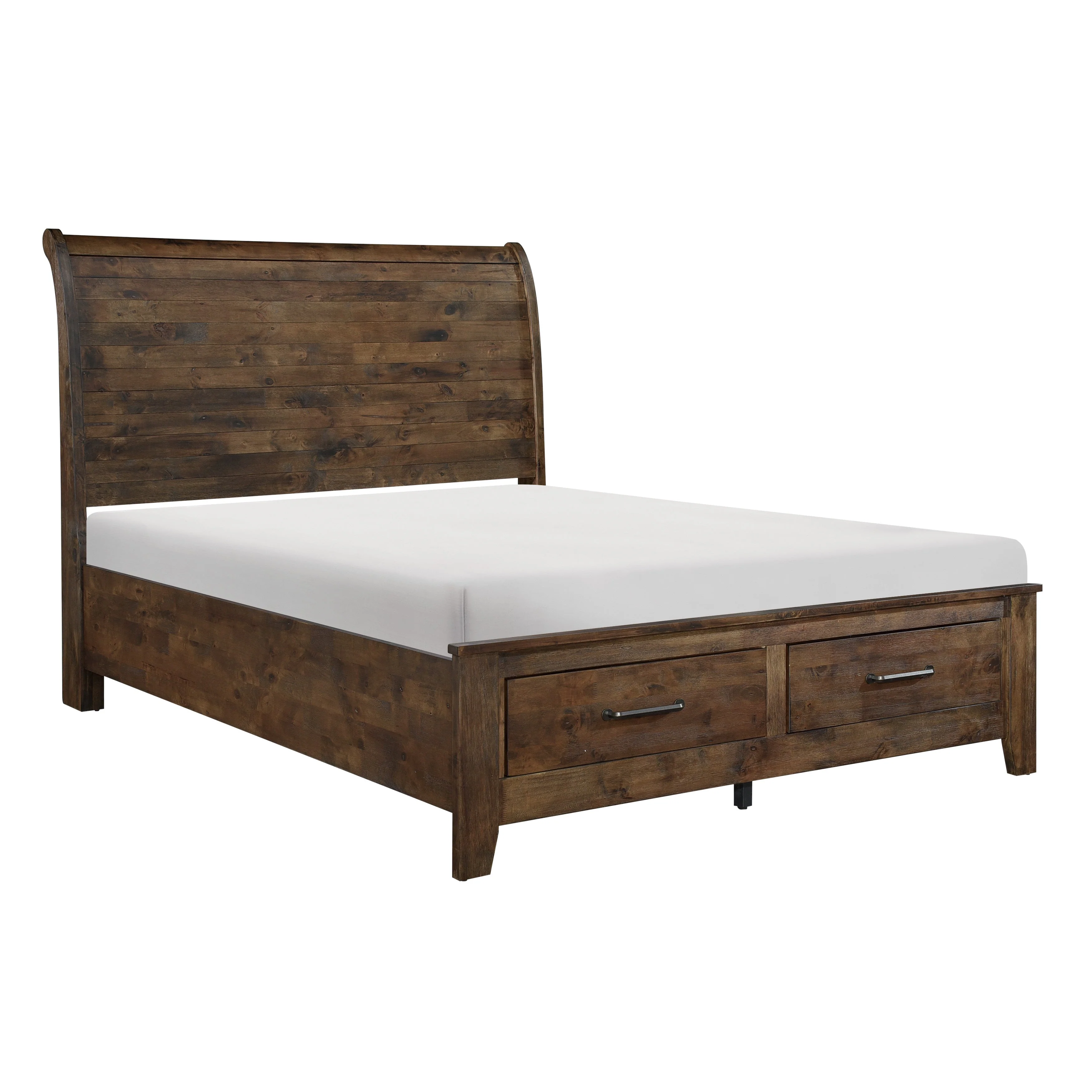 Jerrick Burnished Brown Sleigh Storage Platform Bedroom Set - Image 3
