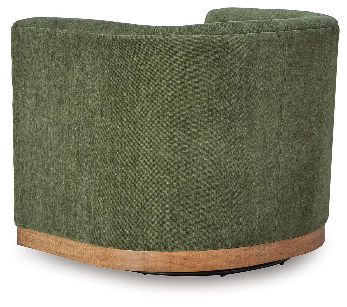Jersonlow Forest Green Swivel Chair - Image 5