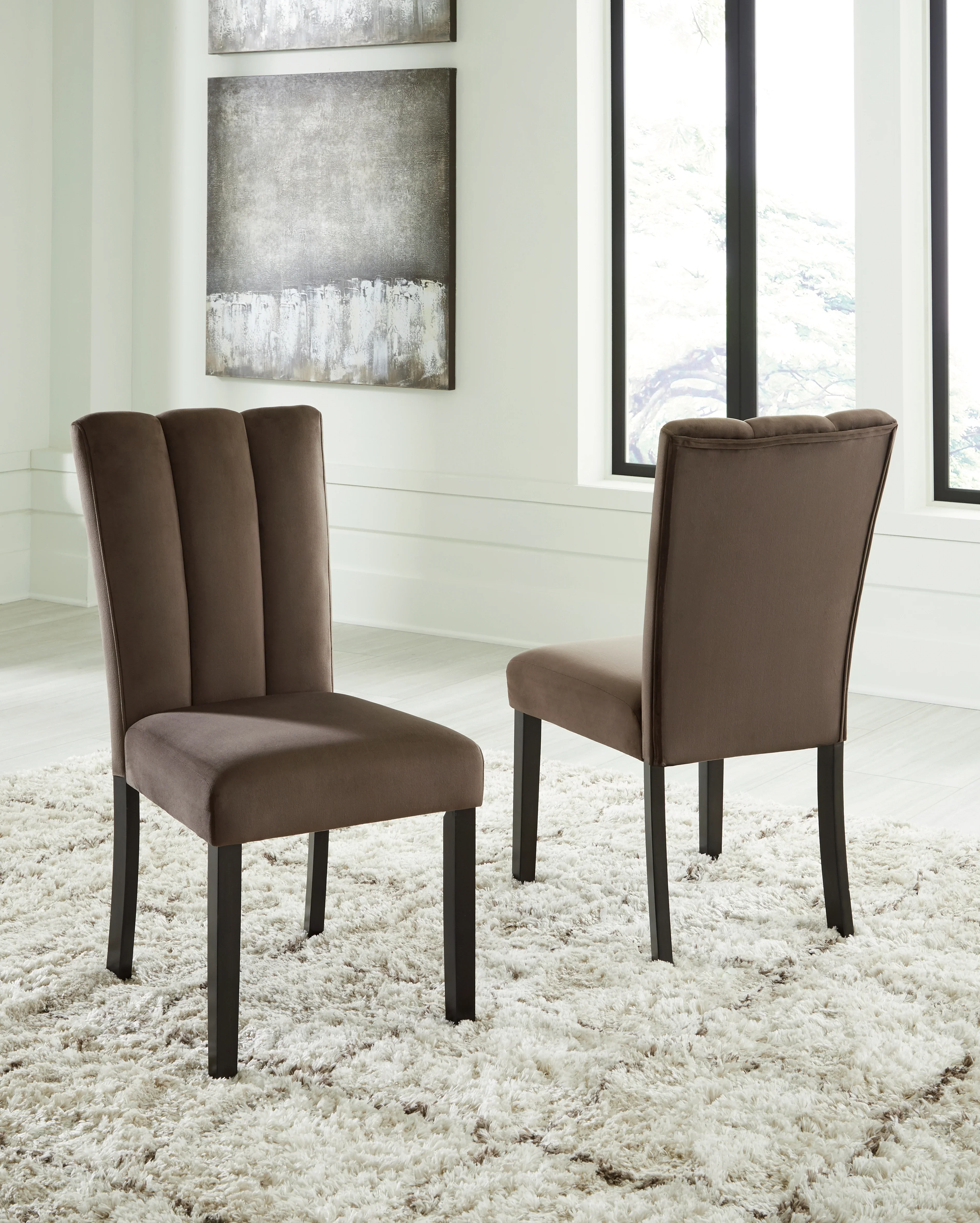 Jeshina Dark Brown/Beige Dining Table and 6 Chairs - Image 4