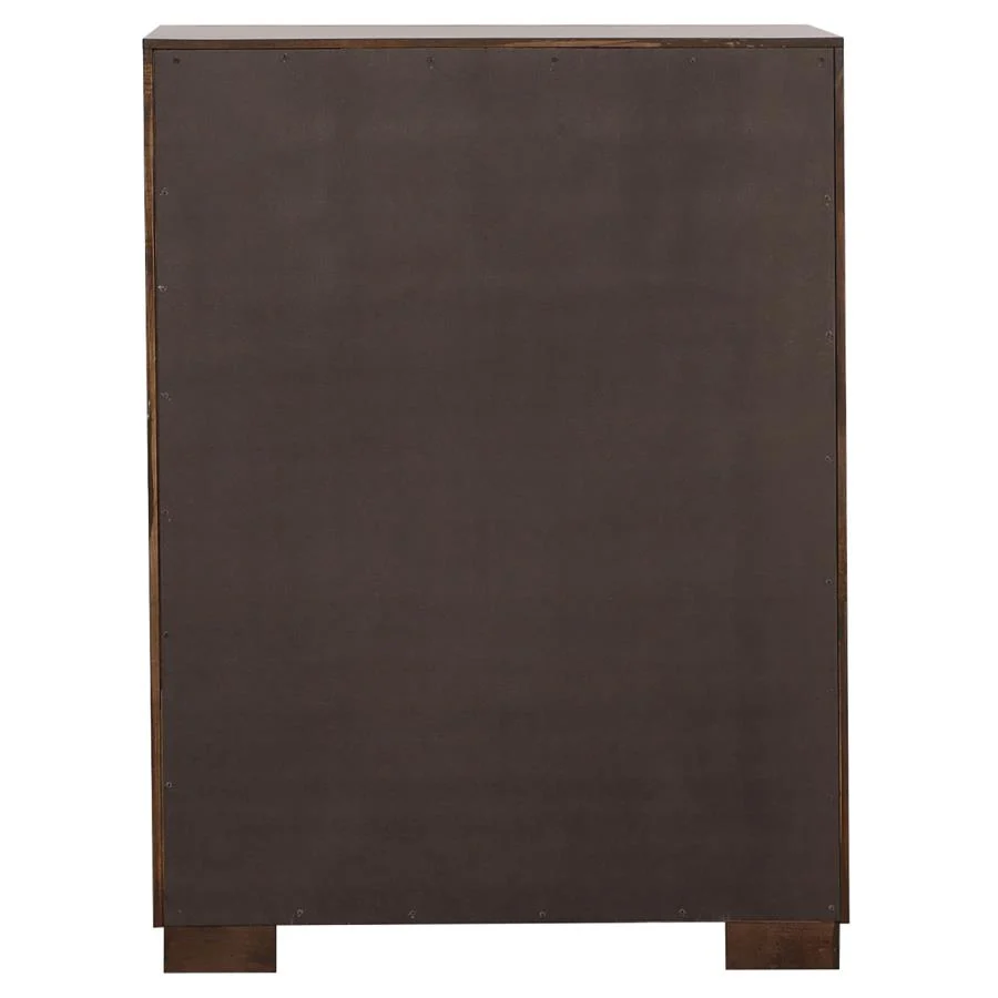 Jessica Cappuccino 5-Piece Eastern King Bedroom Set - Image 12