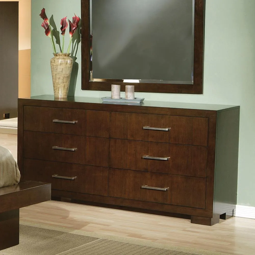 Jessica Cappuccino 6-Drawer Dresser