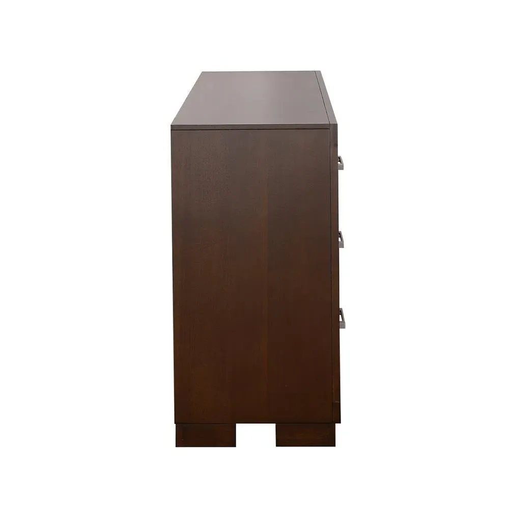 Jessica Cappuccino 6-Drawer Dresser - Image 6
