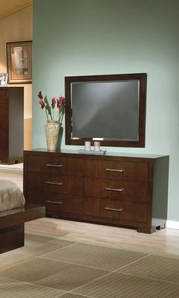 Jessica Cappuccino 6-Drawer Dresser - Image 7