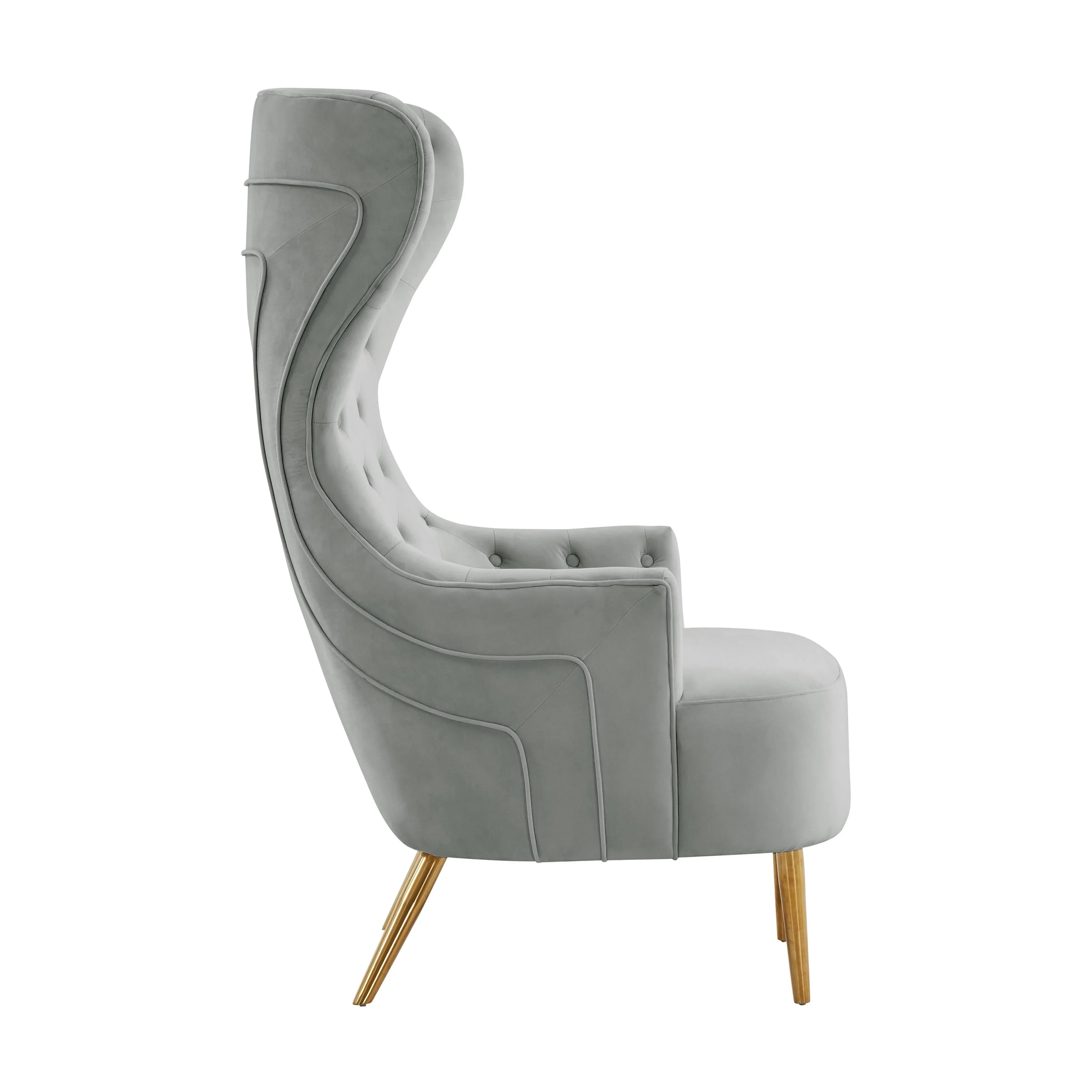 Jezebel Velvet Wingback Chair by Inspire Me! Home Decor - Image 10