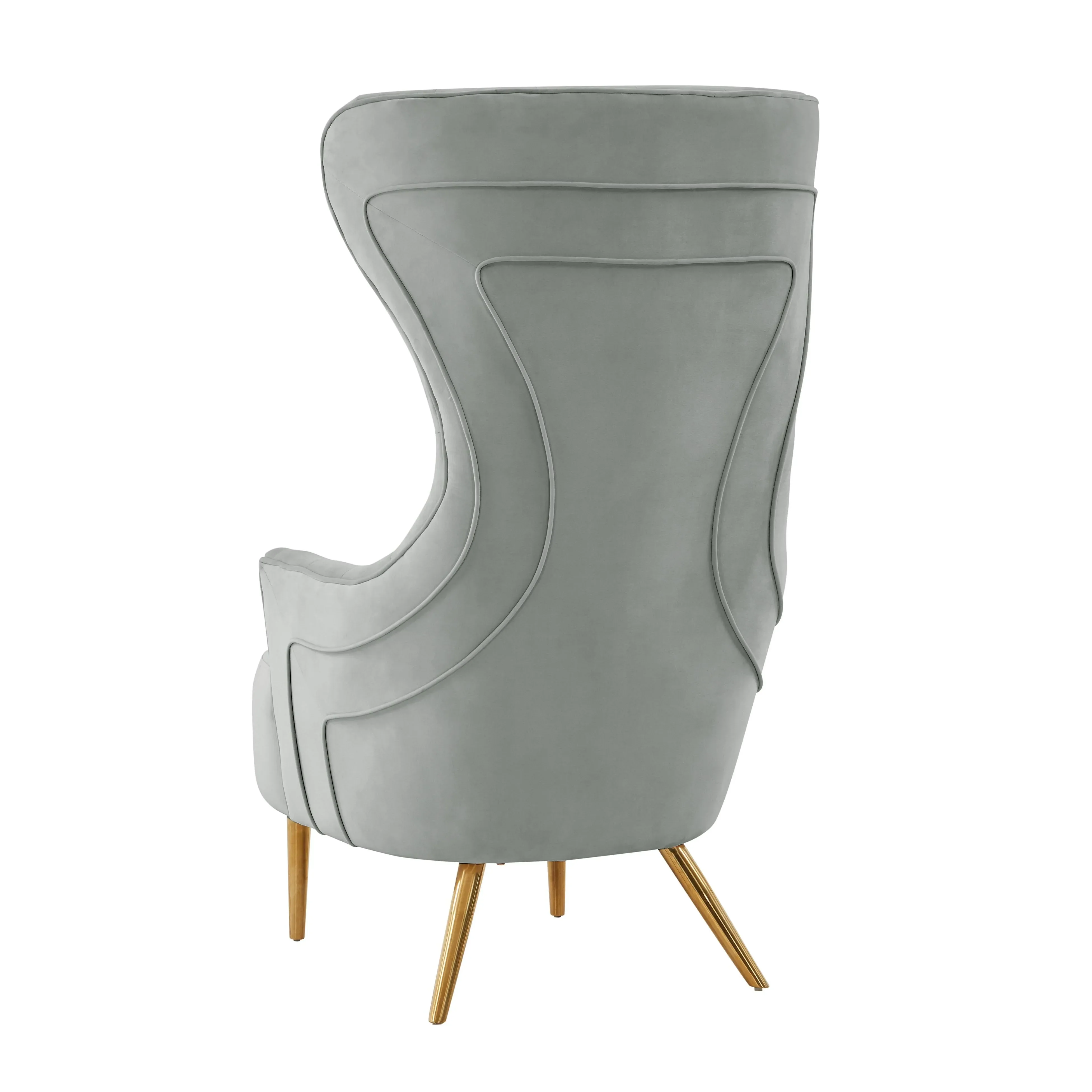Jezebel Velvet Wingback Chair by Inspire Me! Home Decor - Image 11