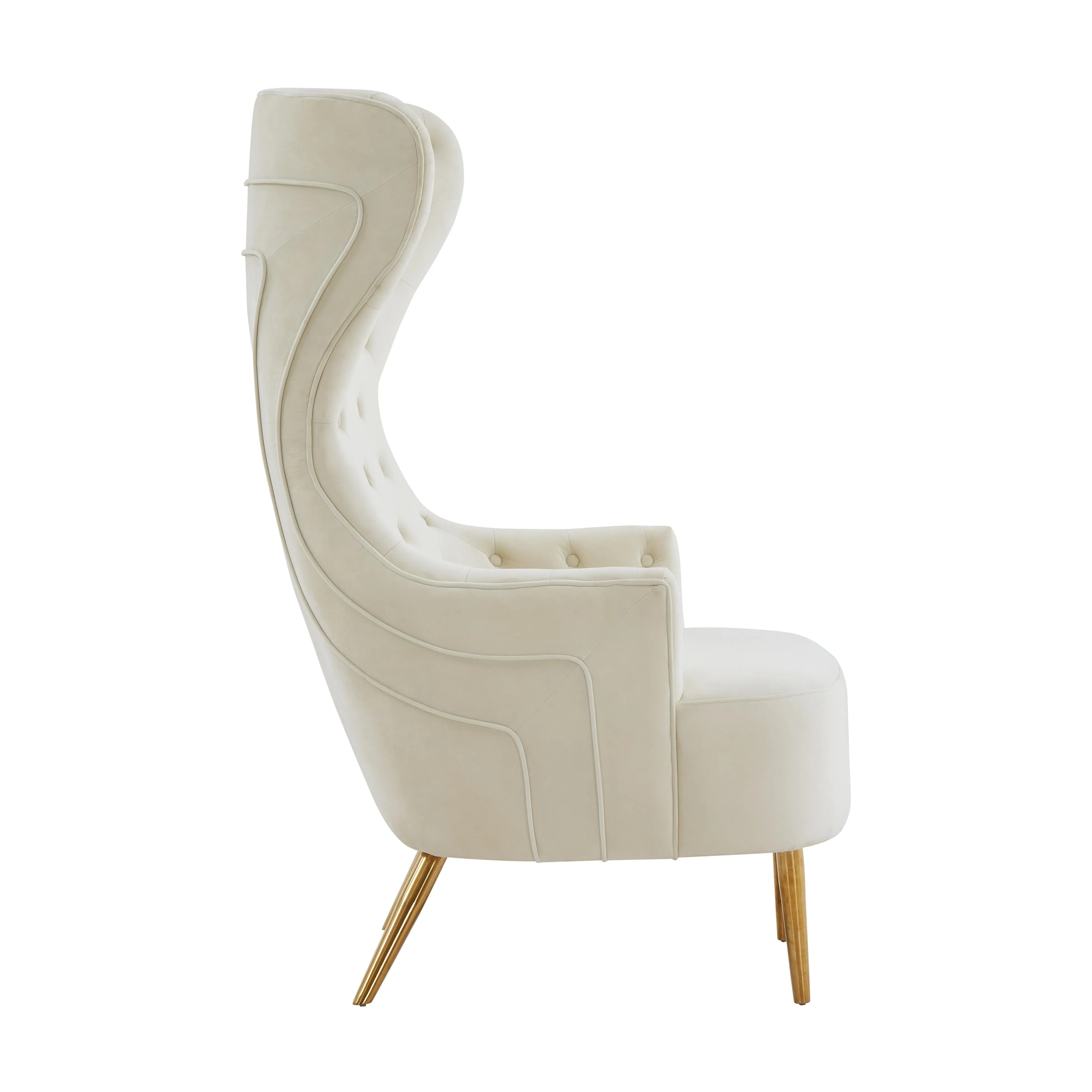 Jezebel Velvet Wingback Chair by Inspire Me! Home Decor - Image 4