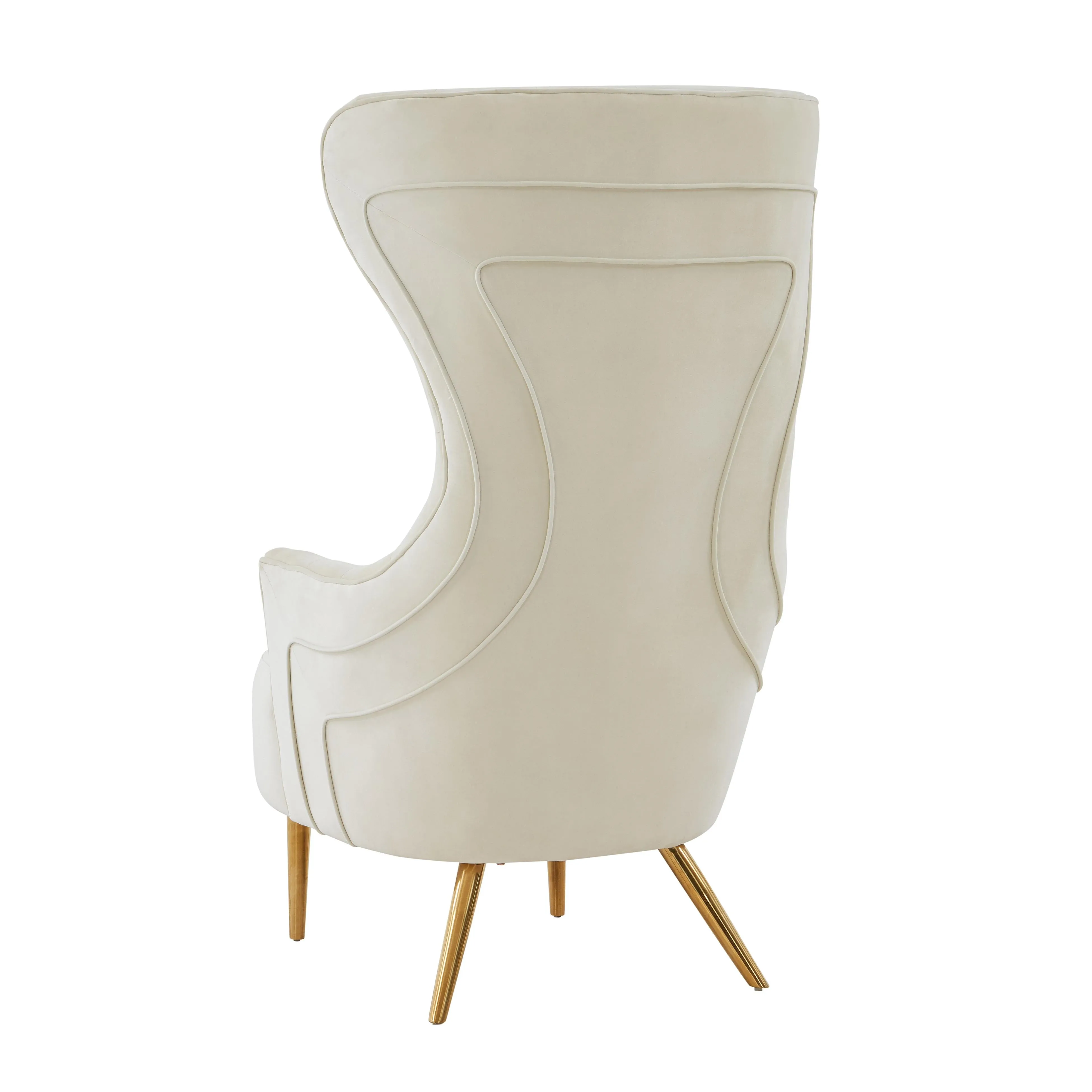 Jezebel Velvet Wingback Chair by Inspire Me! Home Decor - Image 5