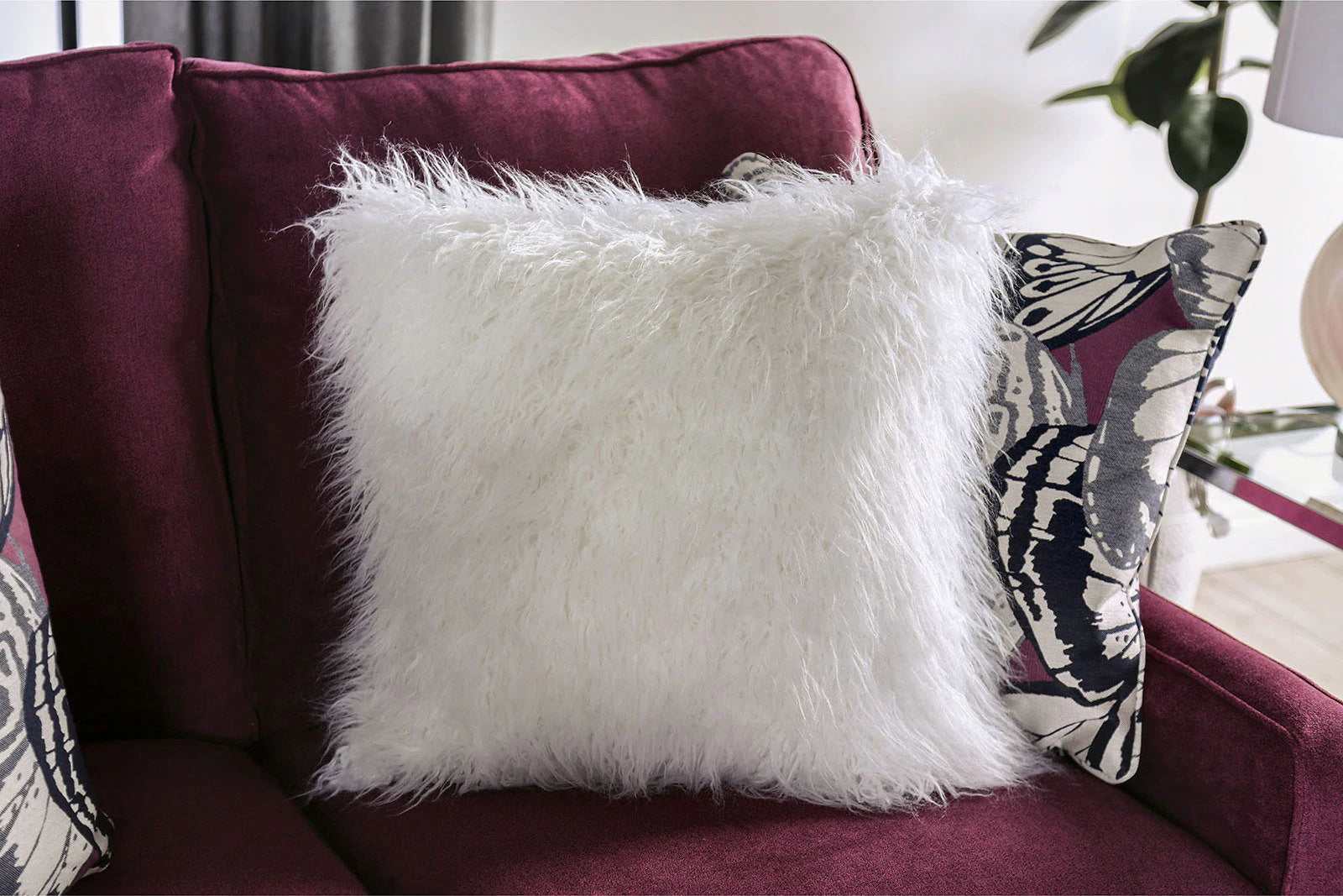 Jillian Plum Stationary Sofa & Loveseat - Image 4