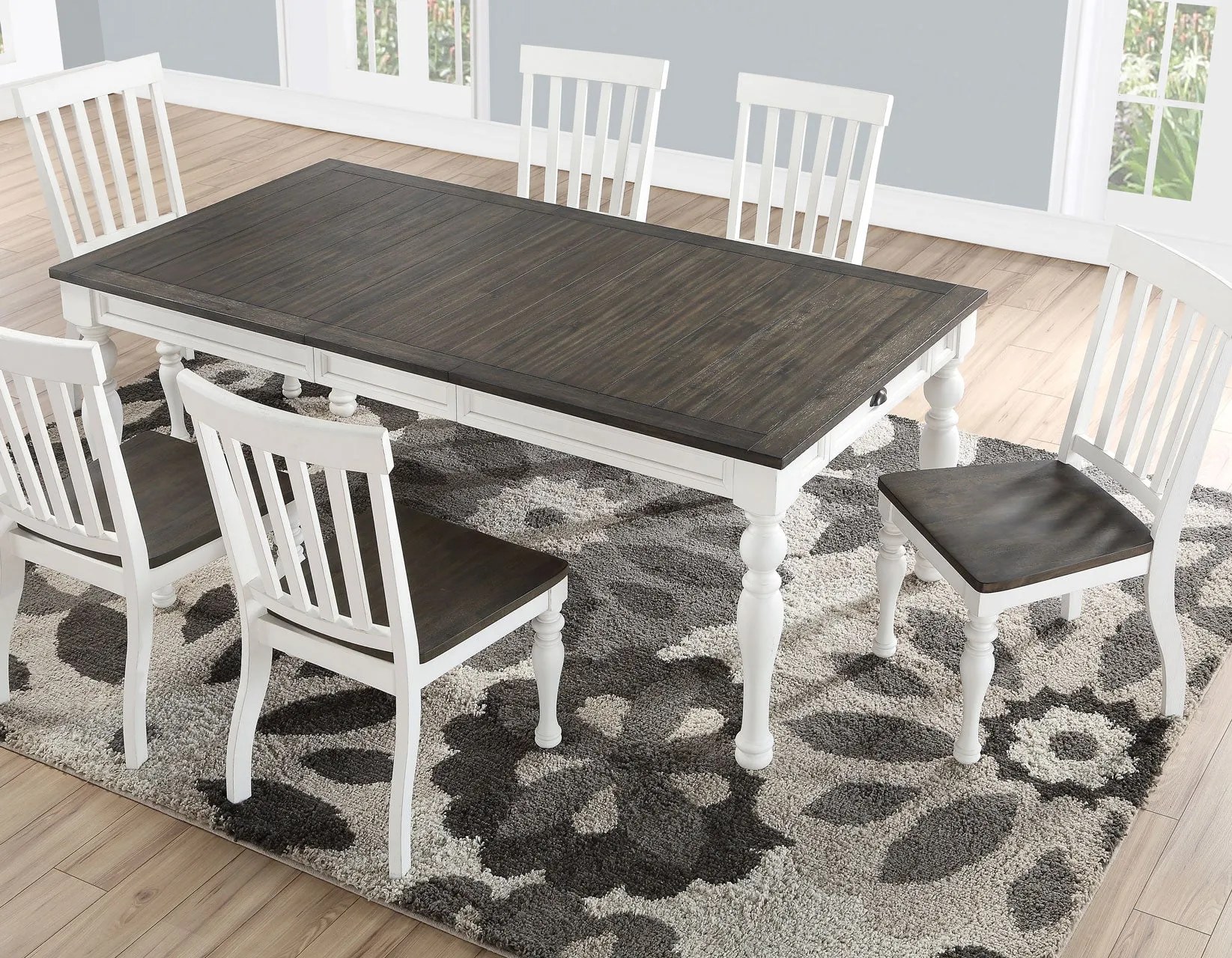 Joanna Ivory/Mocha Dining Room Set - Image 2