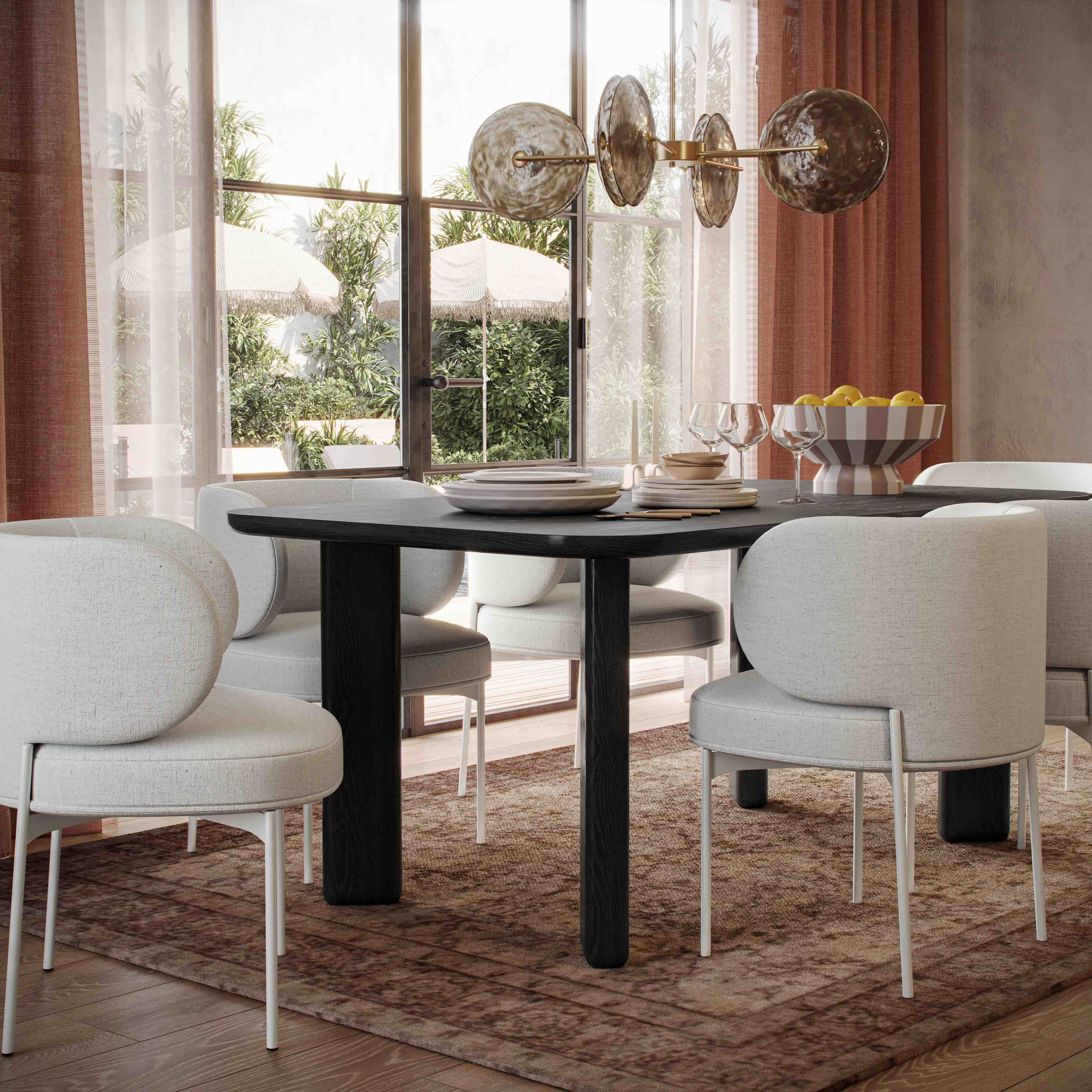 Jodie Black 68" Dining Table - Image 2