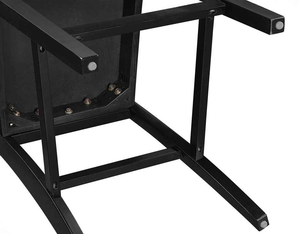 Joplin Walnut and Ebony Finish Solid Wood 24″ Farmhouse Counter Stool - Image 10