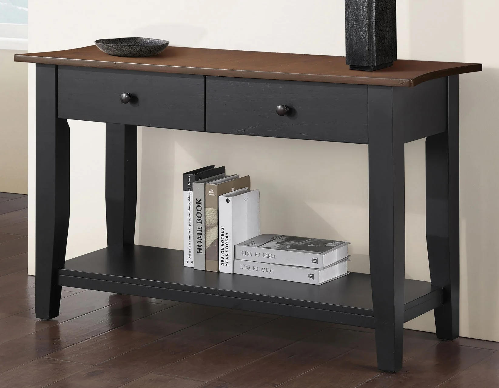 Joplin Walnut/Ebony Sofa Table