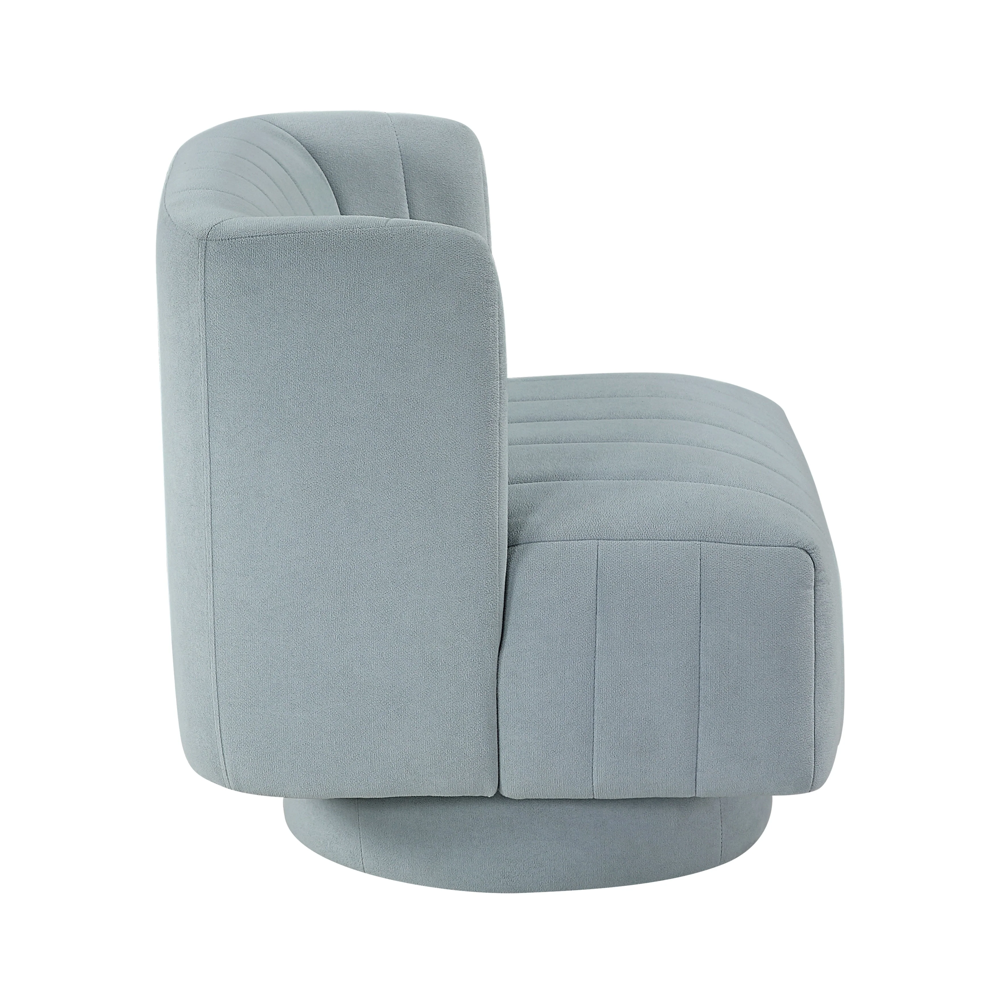 Joyce Aqua Blue Swivel Chair - Image 3