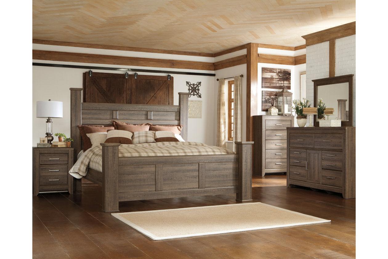 Juararo Dark Brown King Poster Bed - Image 2