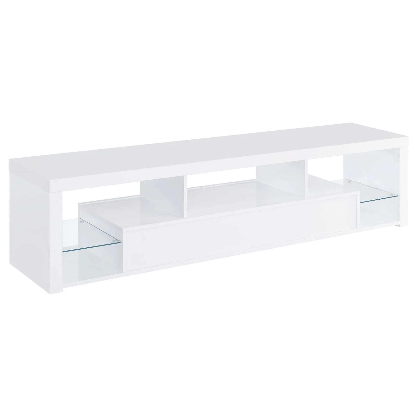 Jude White High Gloss 3-piece Entertainment Center With 71" TV Stand - Image 6