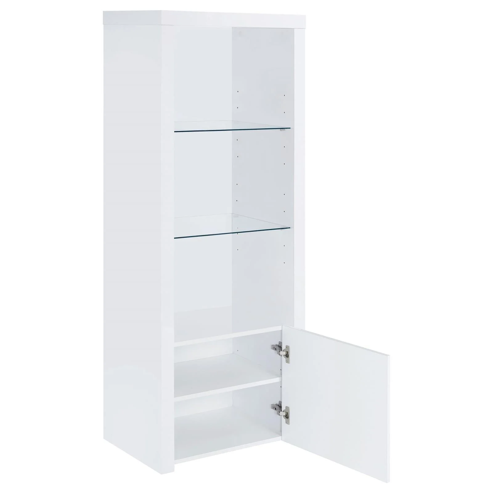 Jude White High Gloss 3-piece Entertainment Center With 71" TV Stand - Image 8