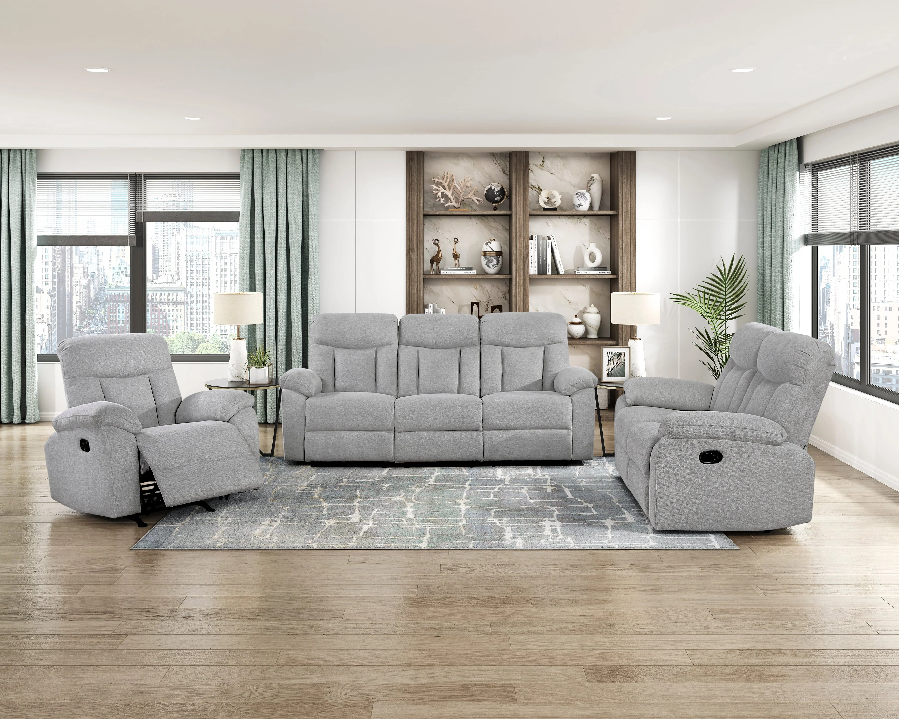 Jules Gray Double Reclining Love Seat - Image 8