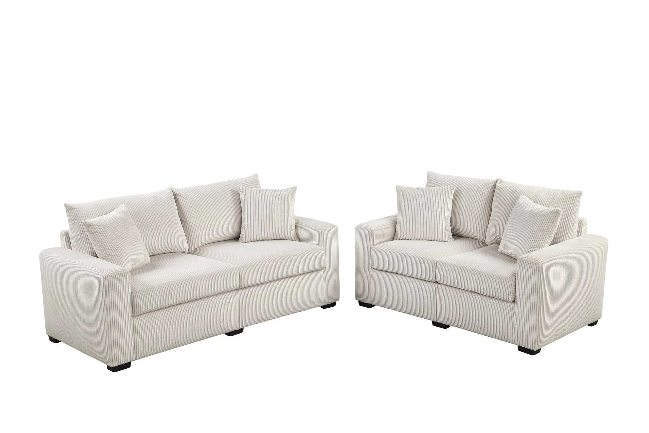 Julio Beige Sofa and Loveseat - Image 2