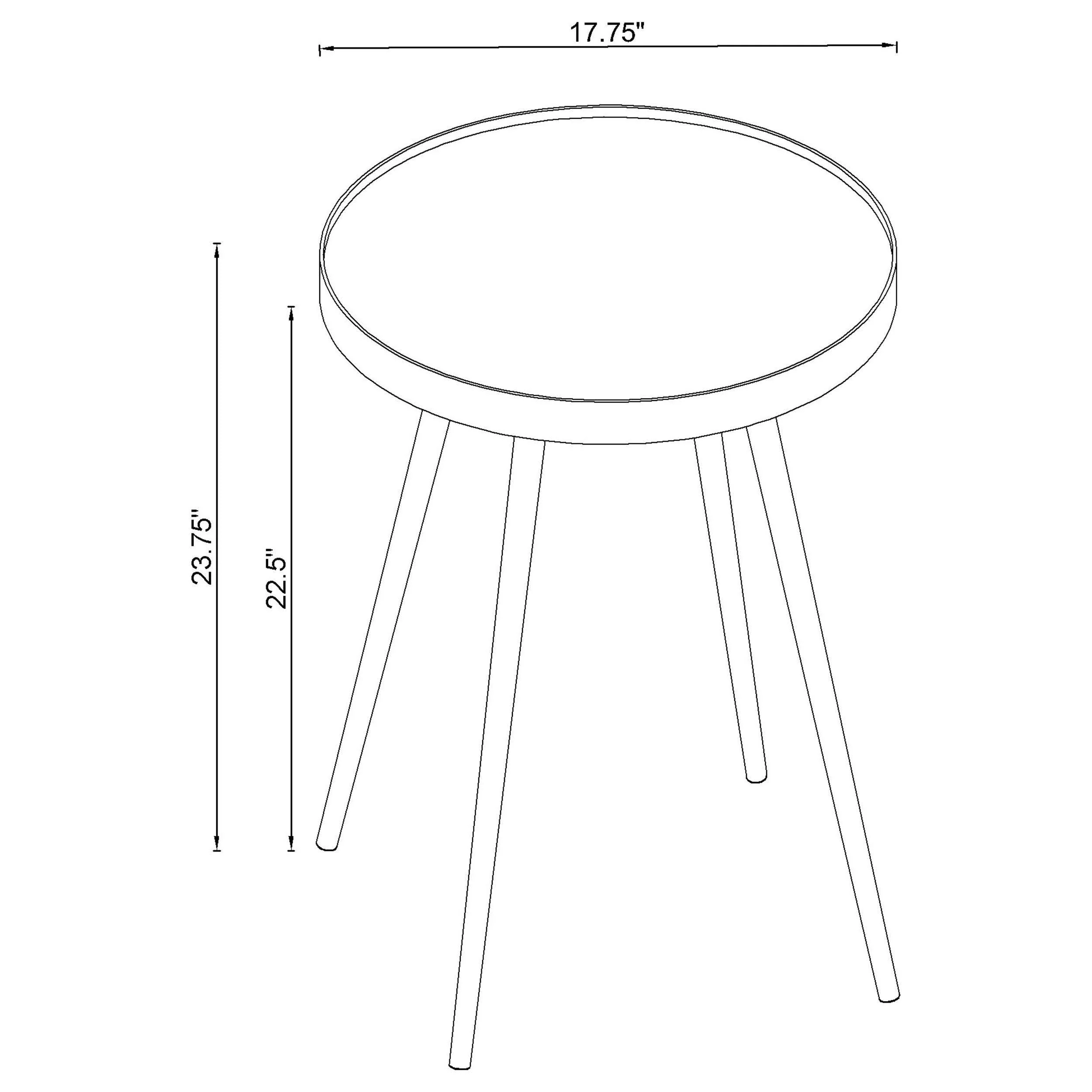 Kaelyn Gold 4-Piece Round Coffee and End Table Set - Image 5