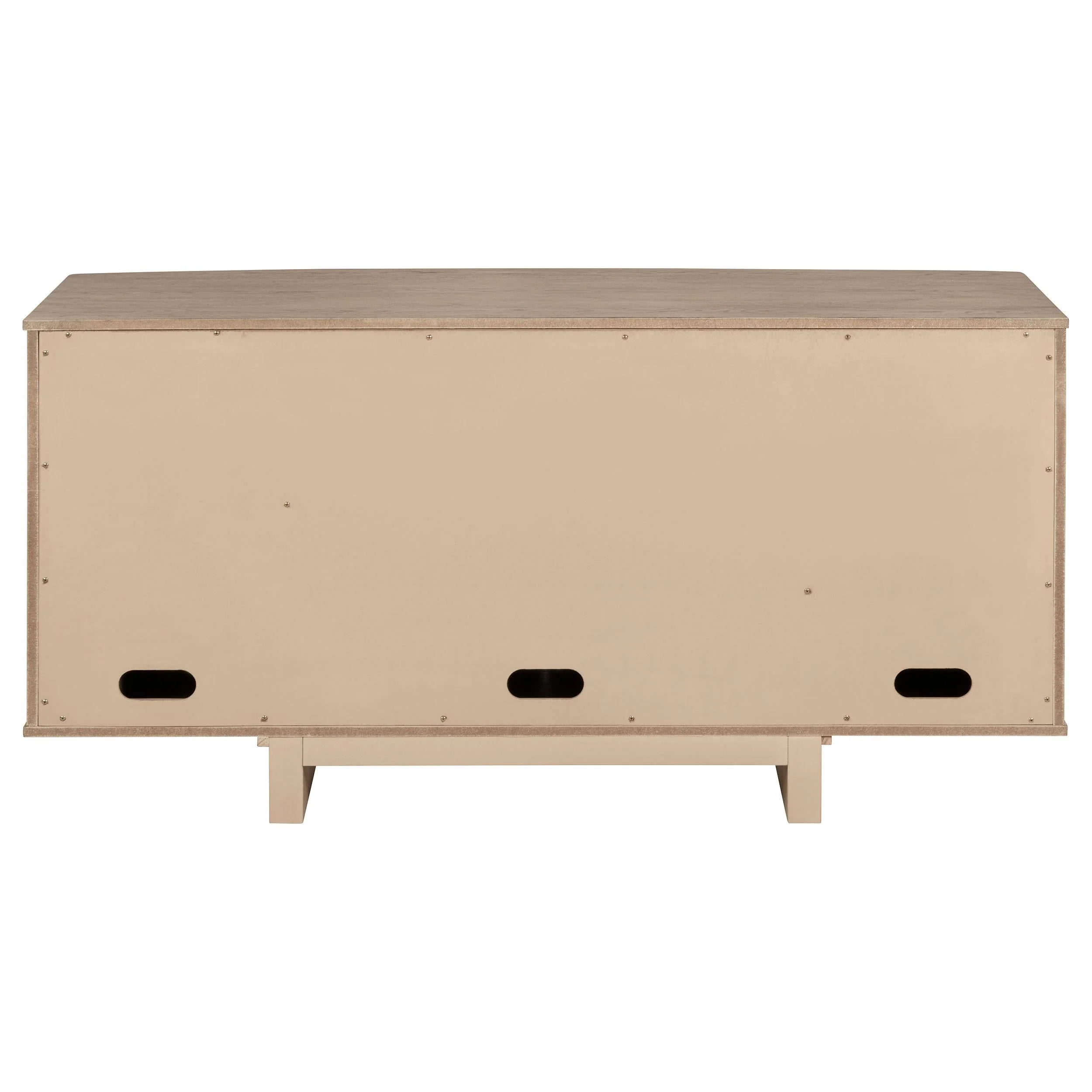 Kailani Beige Oak 4-Door Cane Sideboard Buffet Cabinet - Image 7