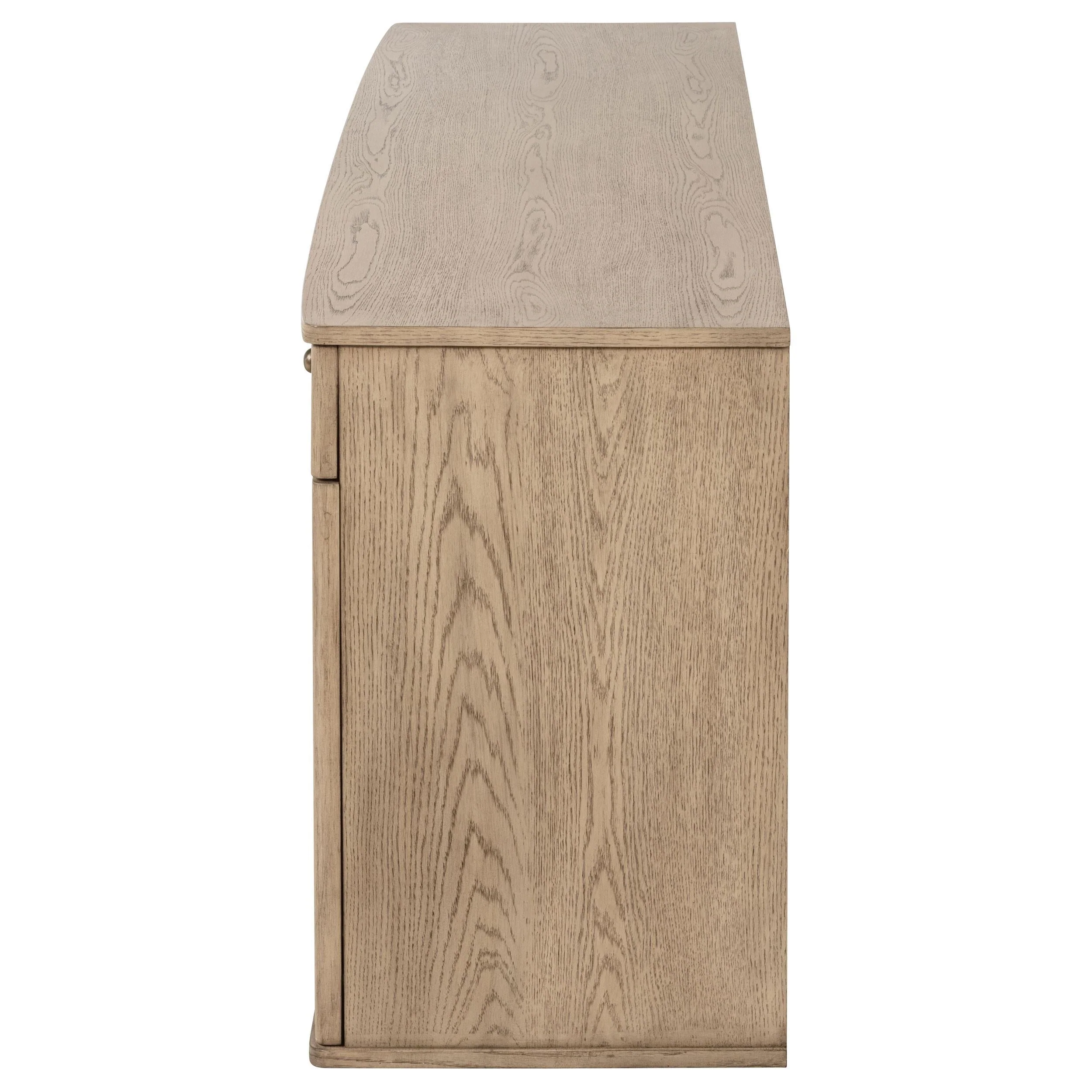 Kailani Beige Oak 4-Door Cane Sideboard Buffet Cabinet - Image 9