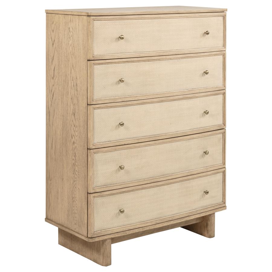 Kailani Beige Oak 5-piece Queen Bedroom Set - Image 11
