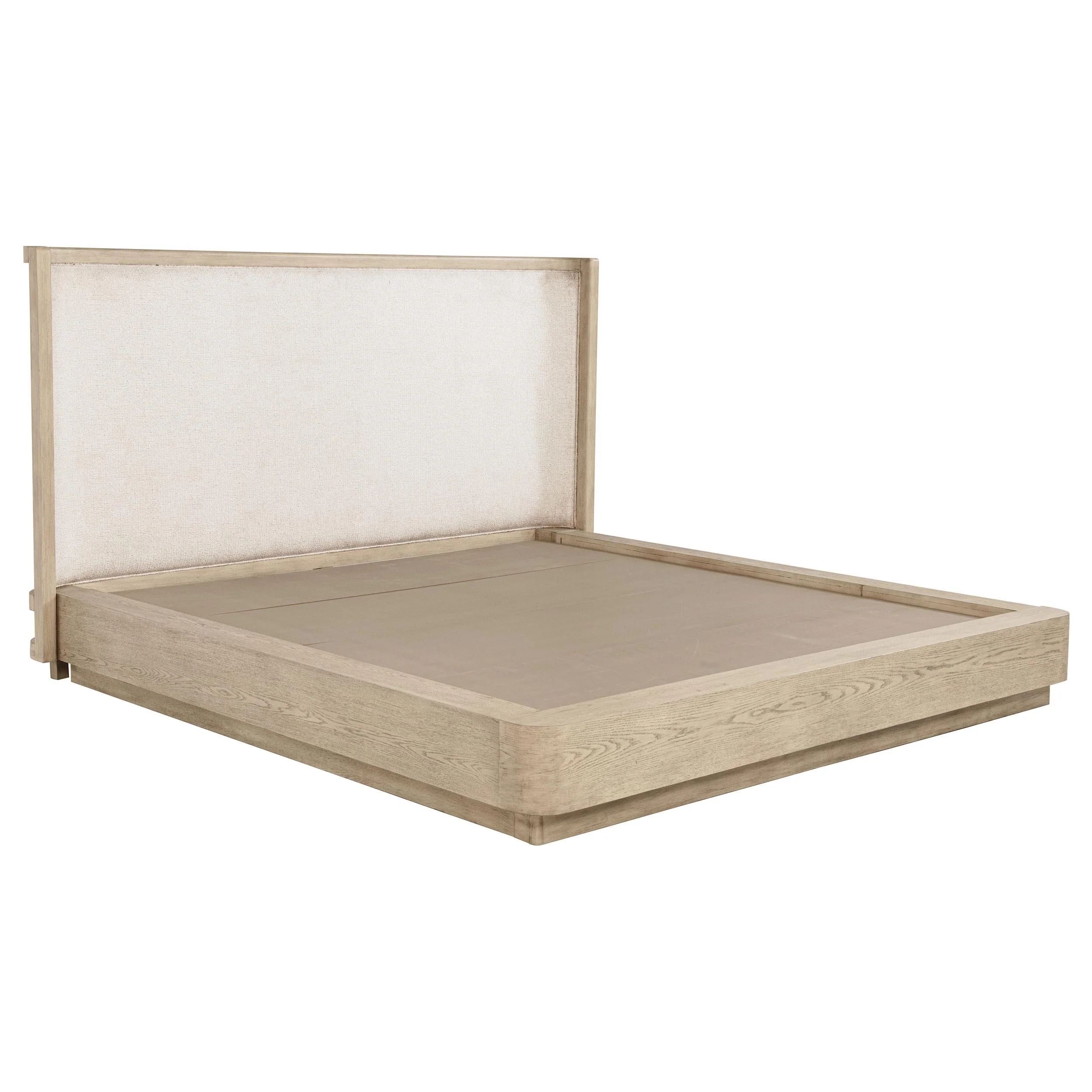 Kailani Beige Oak Wingback Queen Platform Bed - Image 4