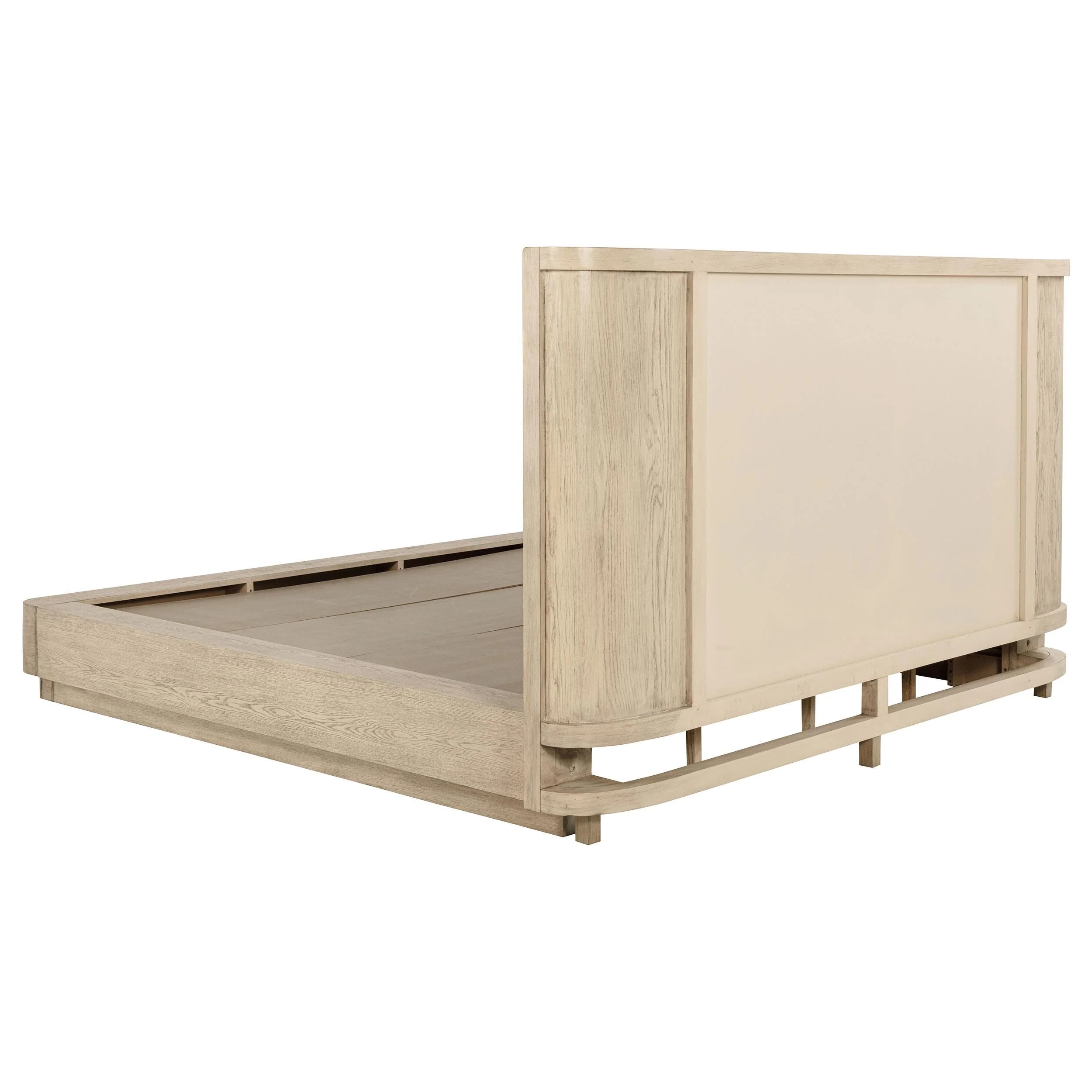 Kailani Beige Oak Wingback Queen Platform Bed - Image 5