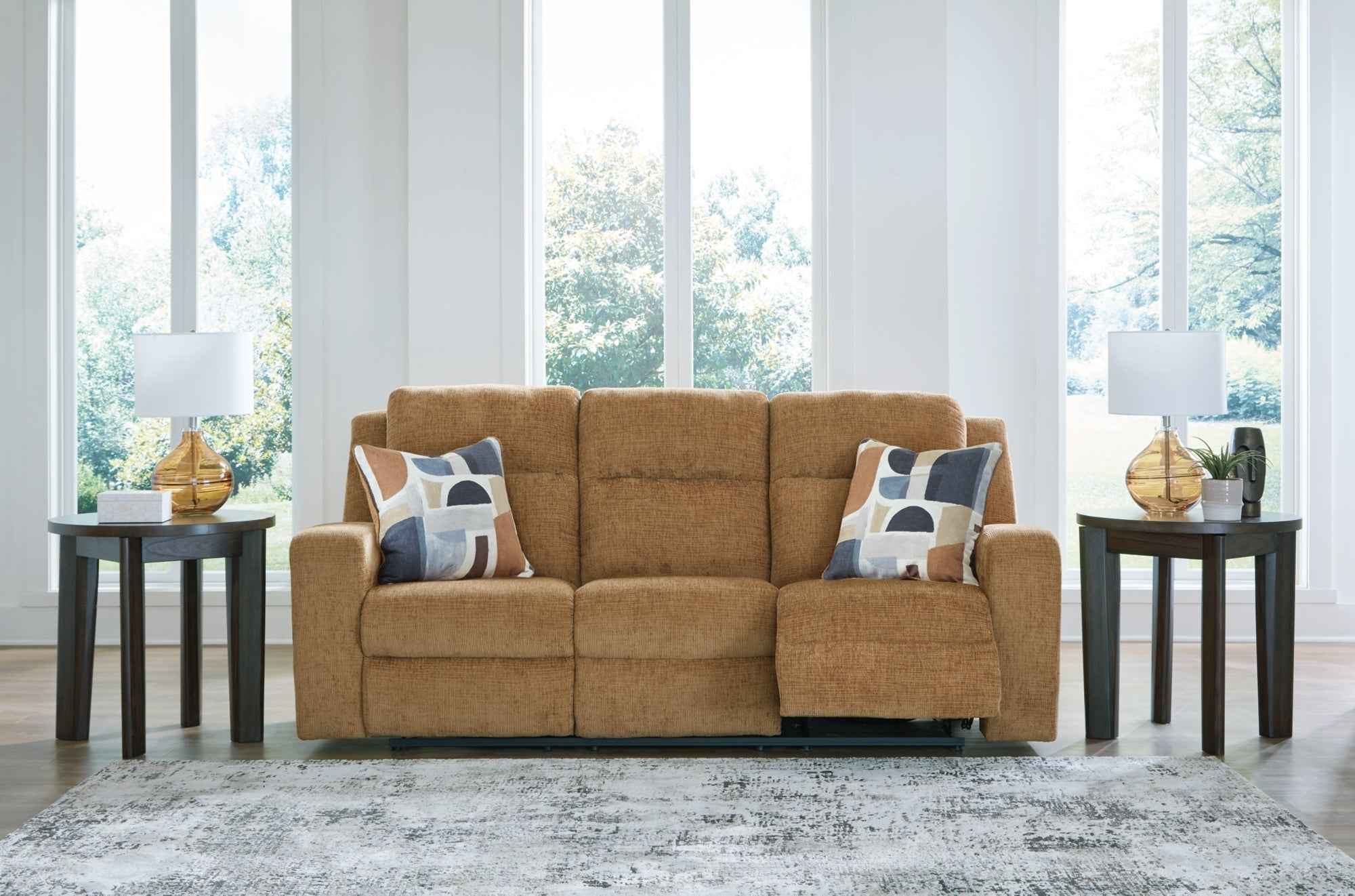 Kanlow Honey Reclining Sofa and Loveseat - Image 14