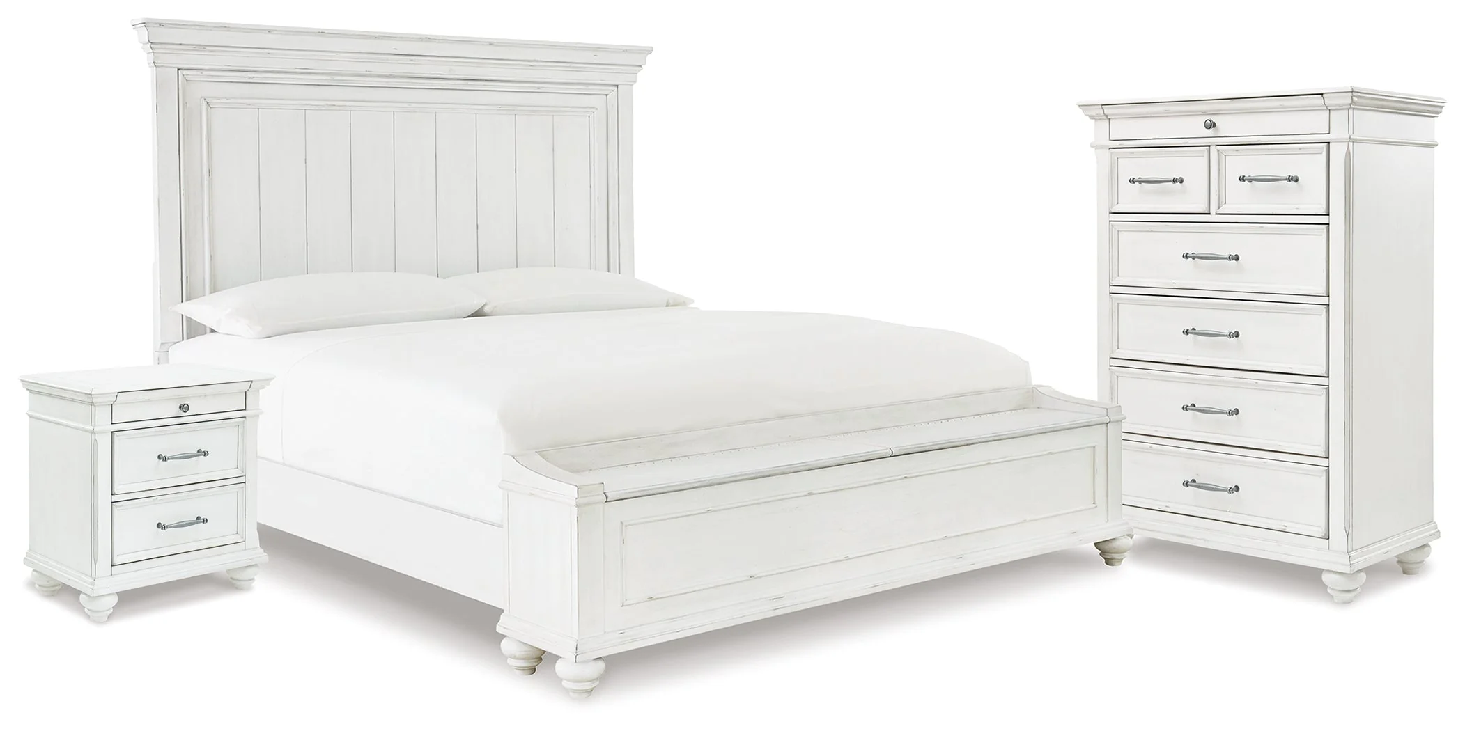 Kanwyn Whitewash Storage Panel Bedroom Set - Image 32
