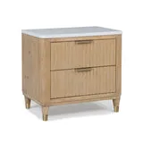 Kara Cerused Natural Nightstand